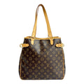 Louis Vuitton Brown Leather Pvc Shoulder Bag Tote Bag