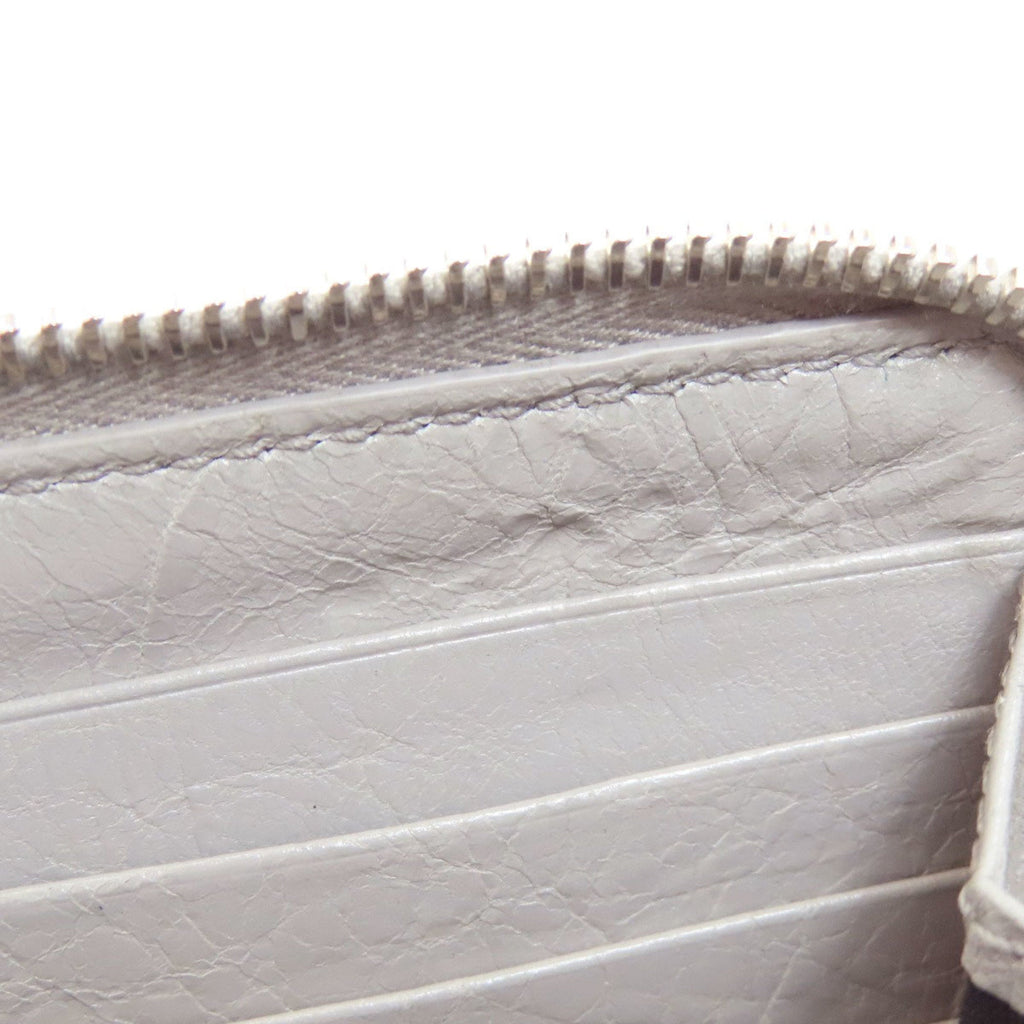 Balenciaga Gray Leather Long Wallet (Bi-Fold)