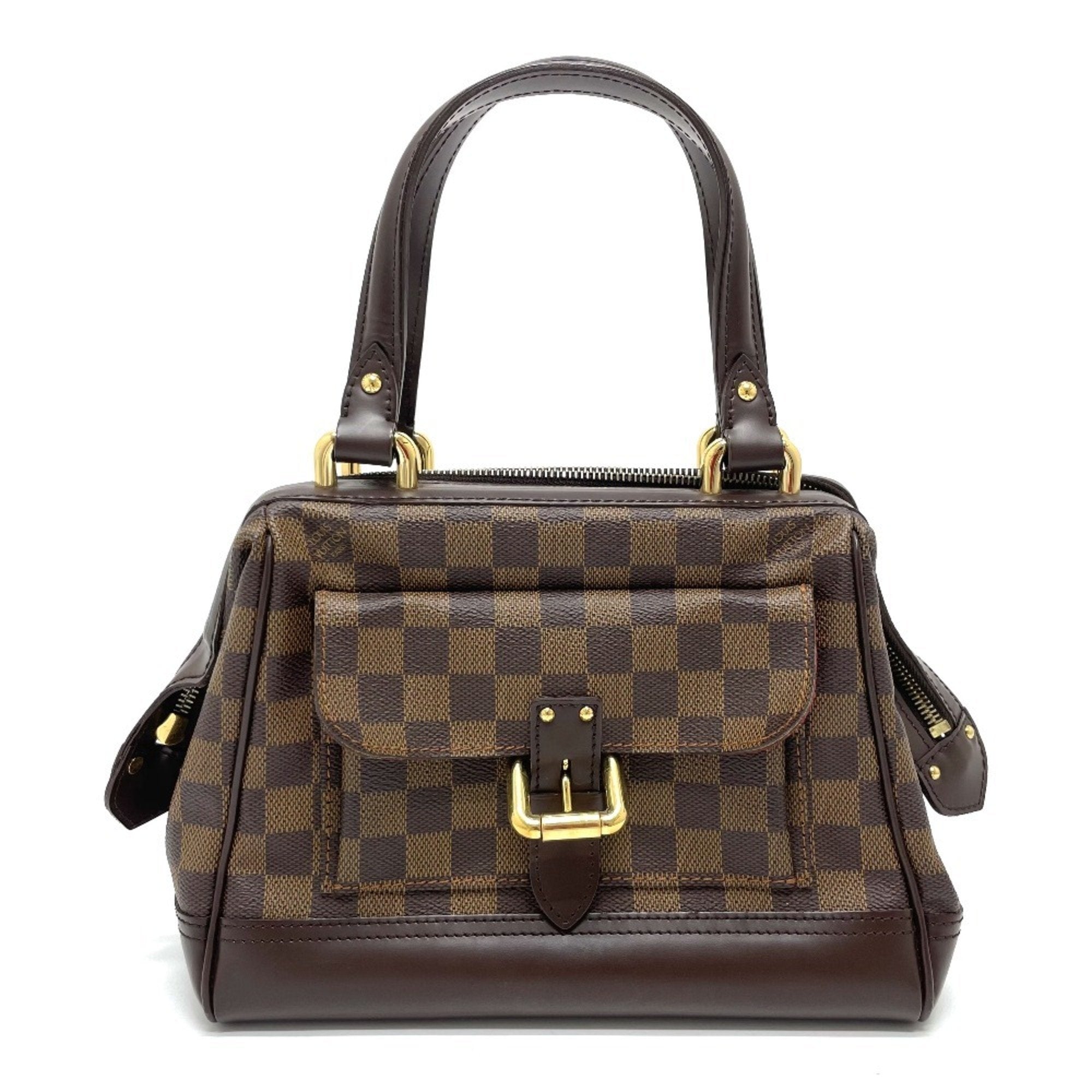 Louis Vuitton Damier Brown Ebene Damier Canvas Leather Handbag