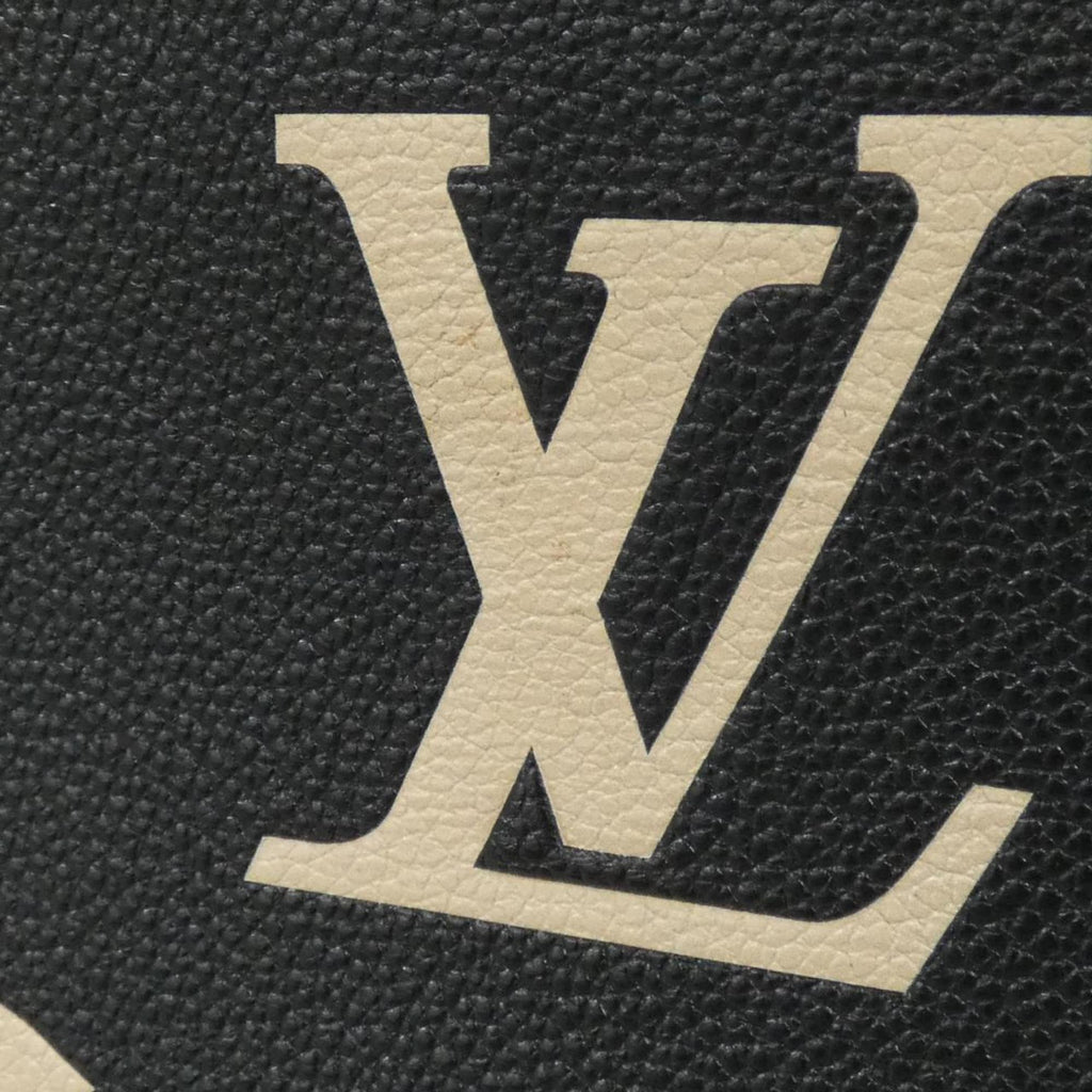 Louis Vuitton Beige Bicolor Black Leather Handbag