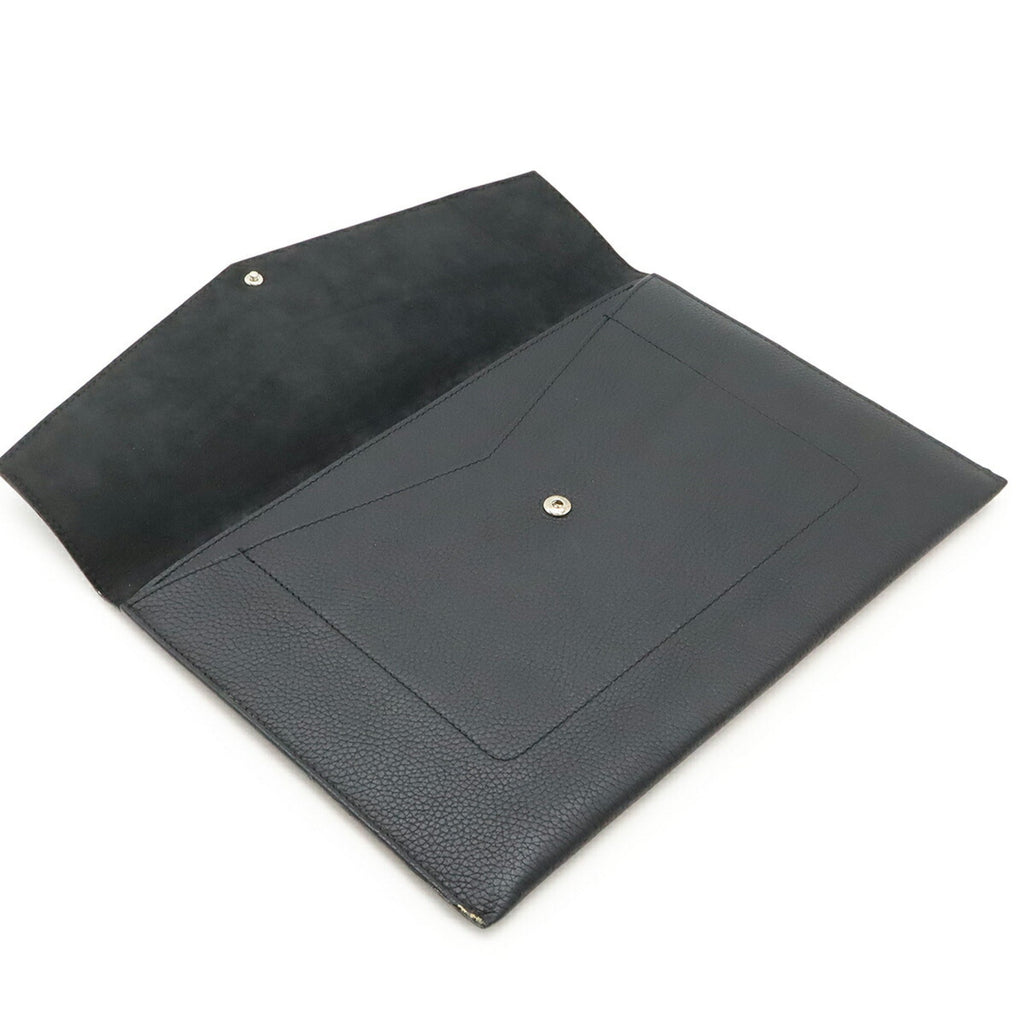 Louis Vuitton Noir Leather Clutch Bag Pochette