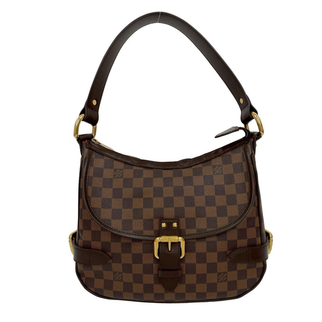 Louis Vuitton Brown Leather Pvc Shoulder Bag Tote Bag