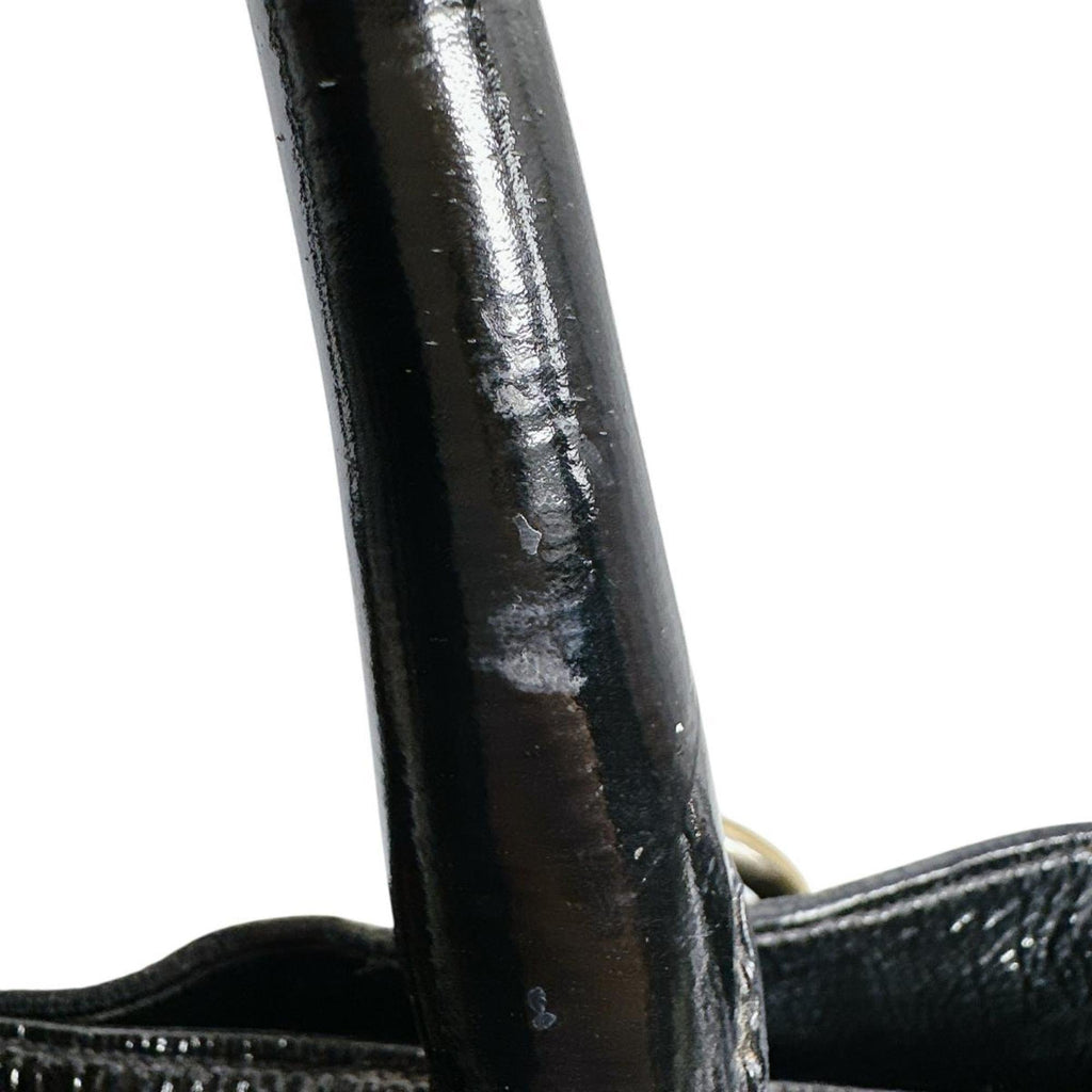 Prada Black Patent Leather Shoulder Bag Tote Bag