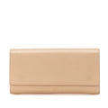 Celine Beige Leather Long Wallet (Bi-Fold)