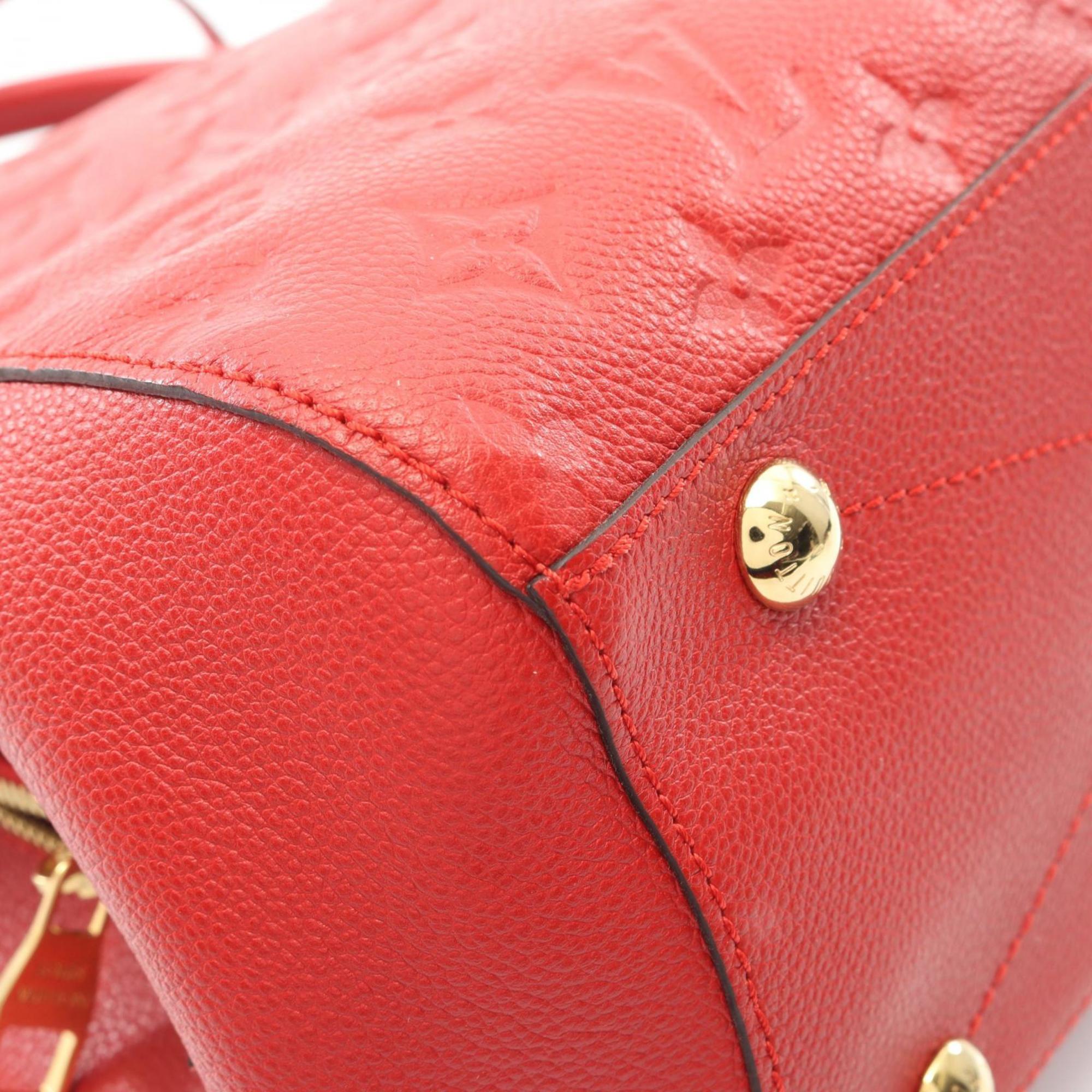 Louis Vuitton Red Color Monogram Empreinte Leather Handbag