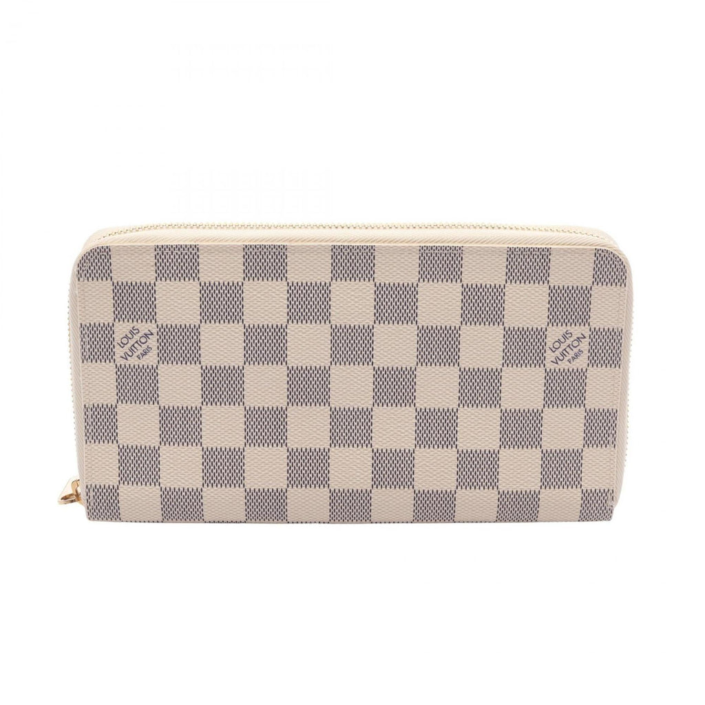 Louis Vuitton White Coated Canvas Damier Azur Pvc Leather Long Wallet