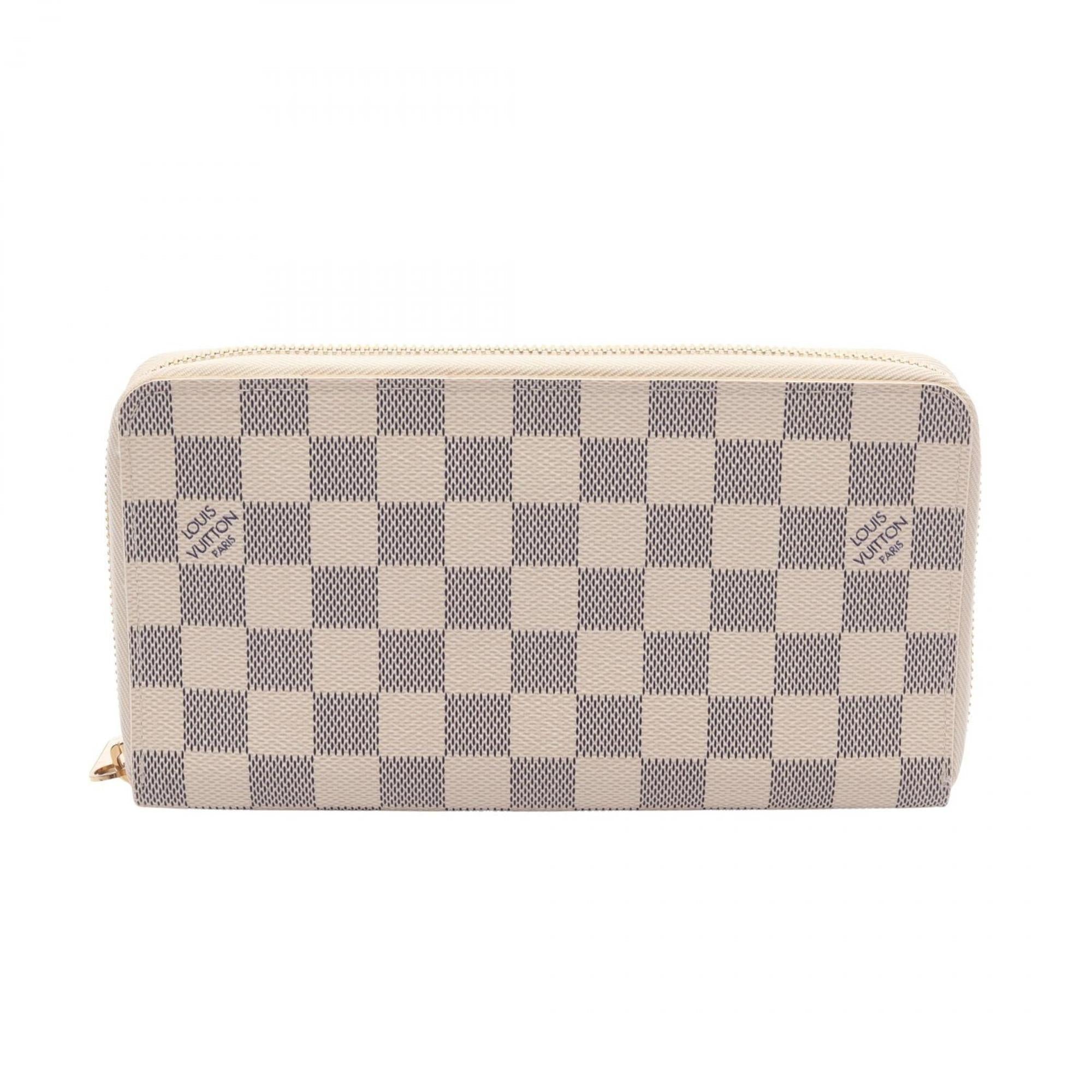 Louis Vuitton White Coated Canvas Damier Azur Pvc Leather Long Wallet