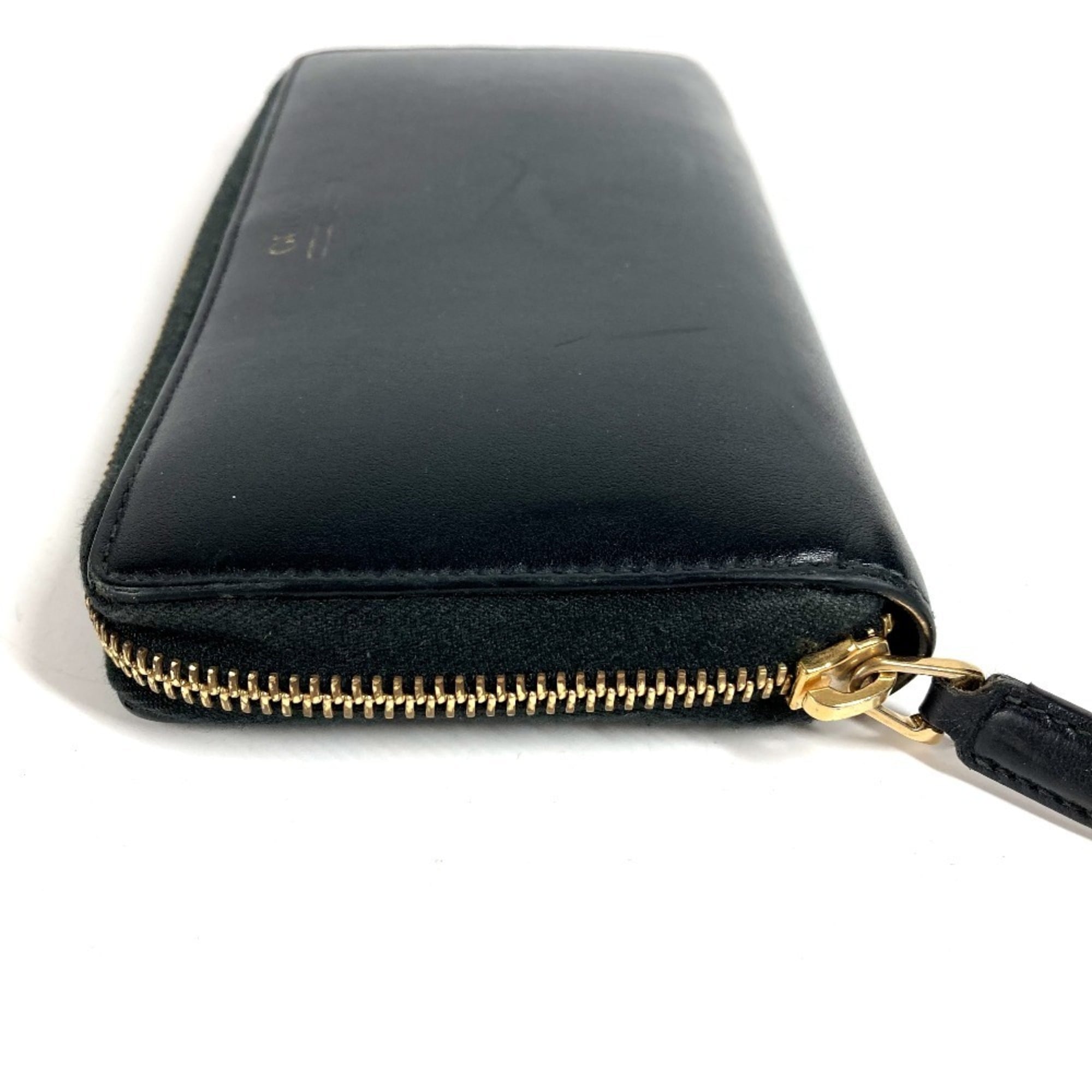 Gucci Black Leather Long Wallet (Bi-Fold) (Pre-Owned)
