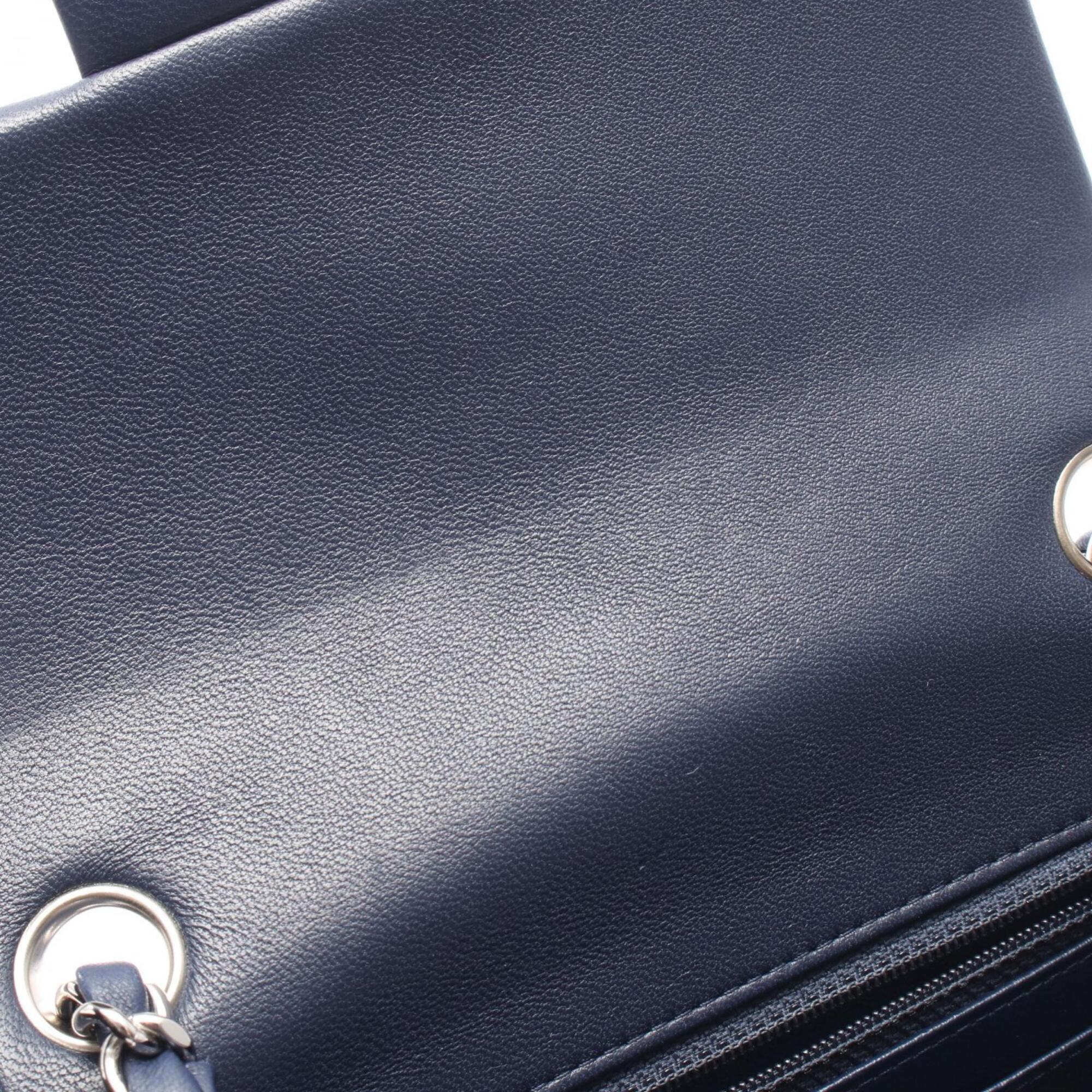 Chanel Navy Leather Shoulder Bag