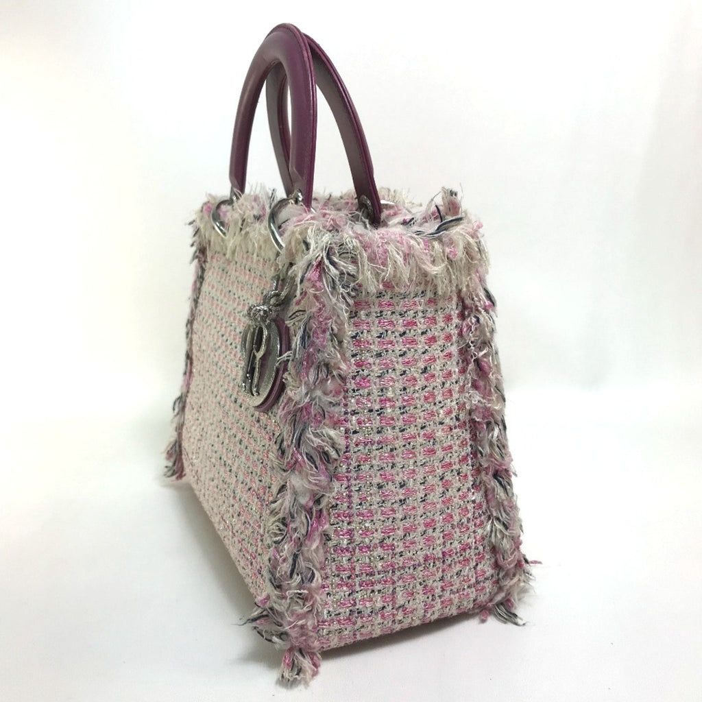 Christian Dior Pink Tweed Handbag (Pre-Owned)