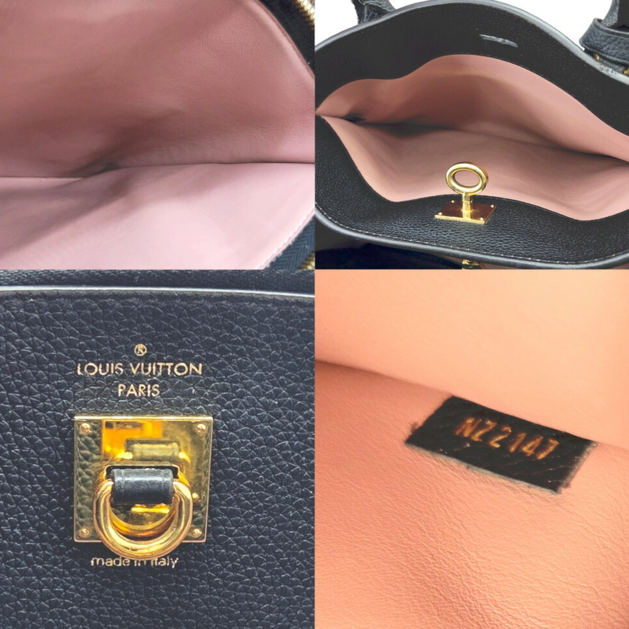 Louis Vuitton Black Pink Cuir Ombre Leather Handbag