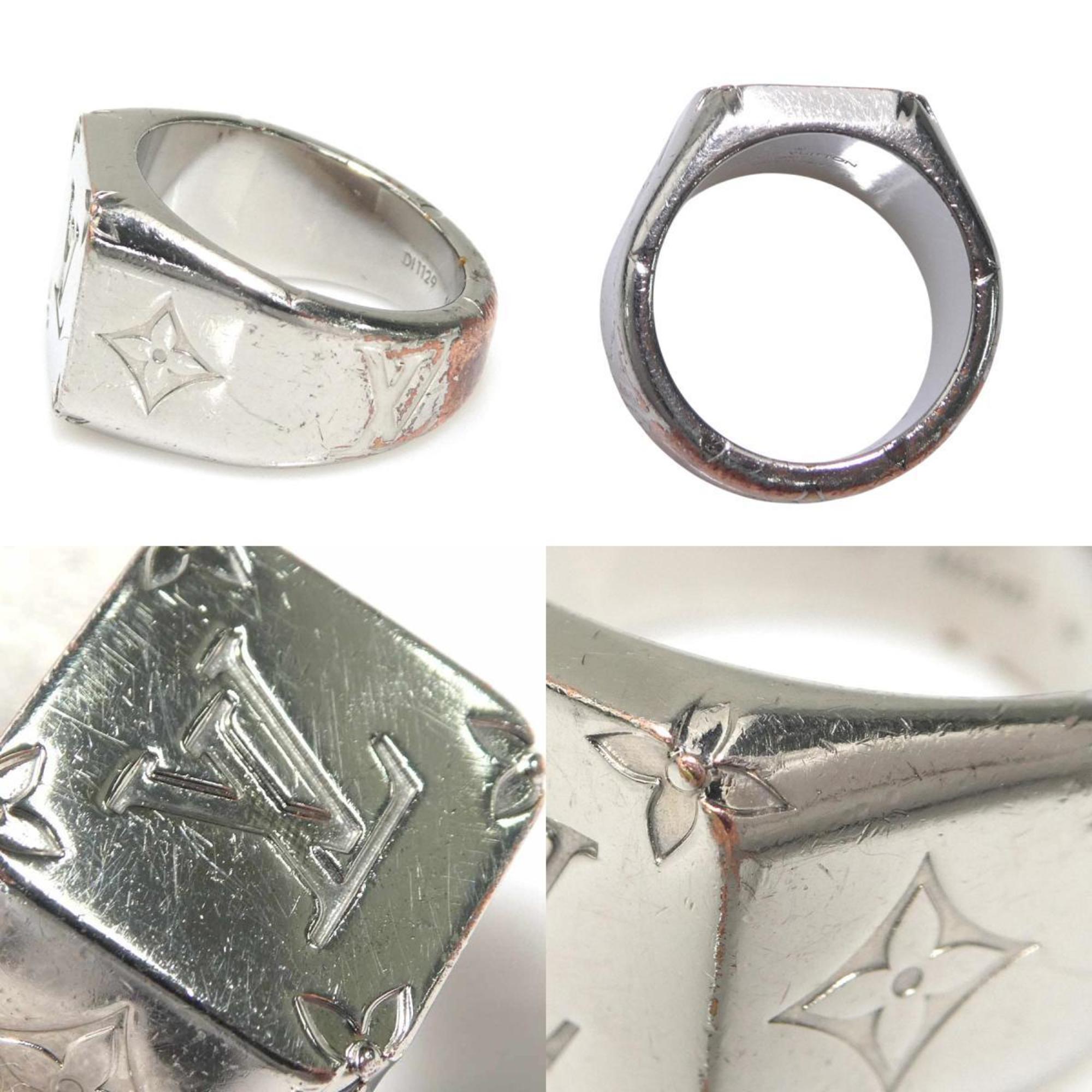 Louis Vuitton Silver Metal Band Ring