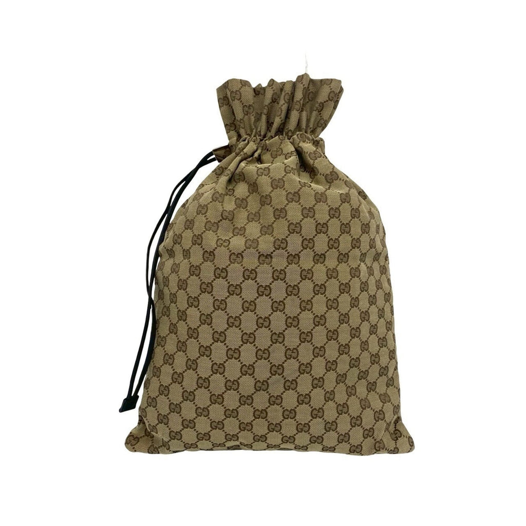 Gucci Brown Canvas Leather Handbag Pouch Shoulder Bag Tote Bag (Pre-Owned)