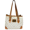 Louis Vuitton White Yellow Damier Azur Shoulder Bag Tote Bag
