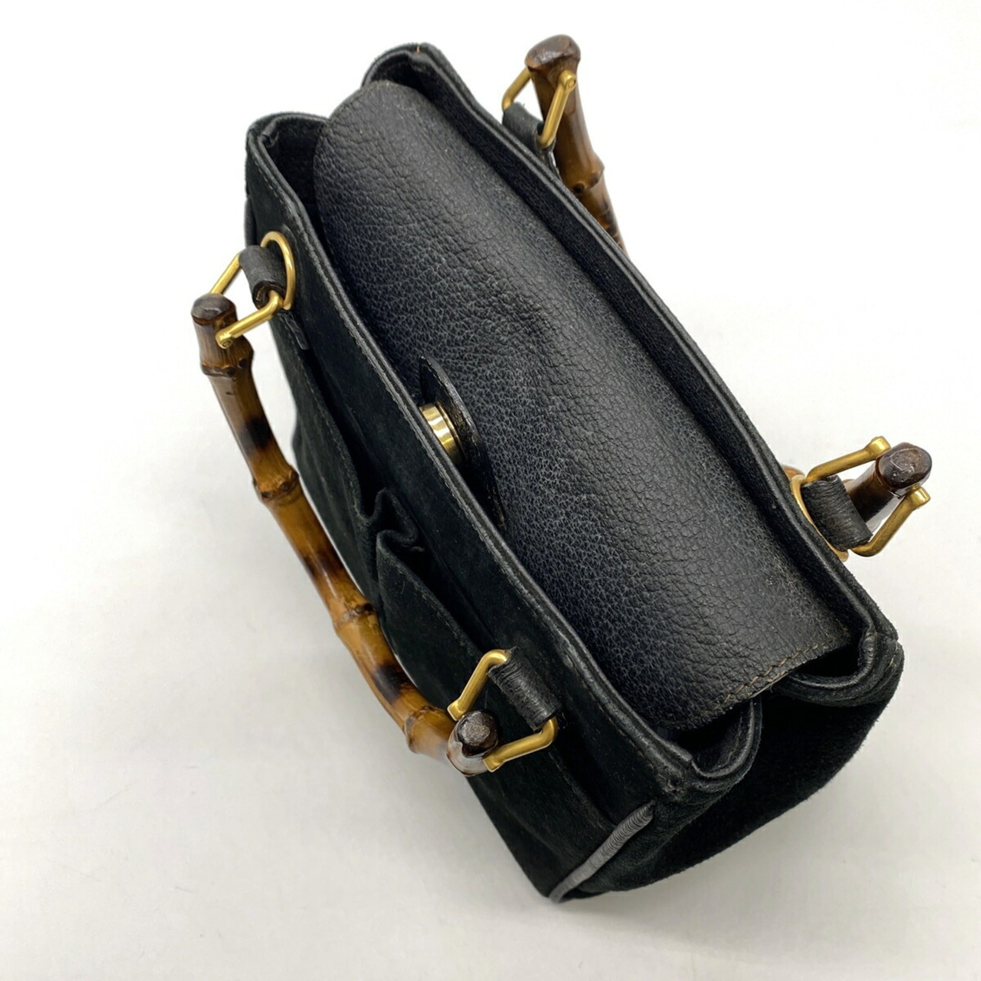 Gucci Black Suede Handbag (Pre-Owned)