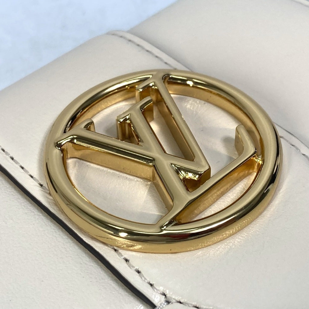 Louis Vuitton White Leather Wallet (Tri-Fold)