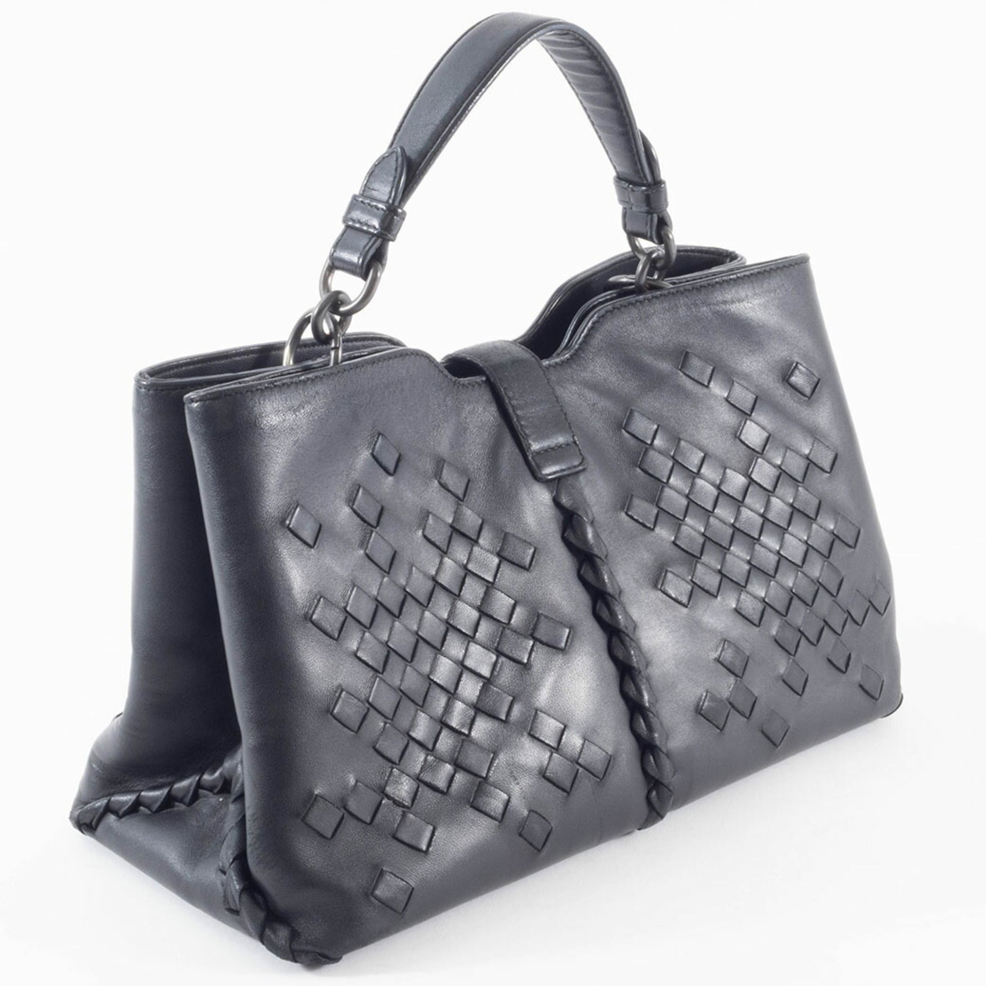 Bottega Veneta Black Leather Shoulder Bag