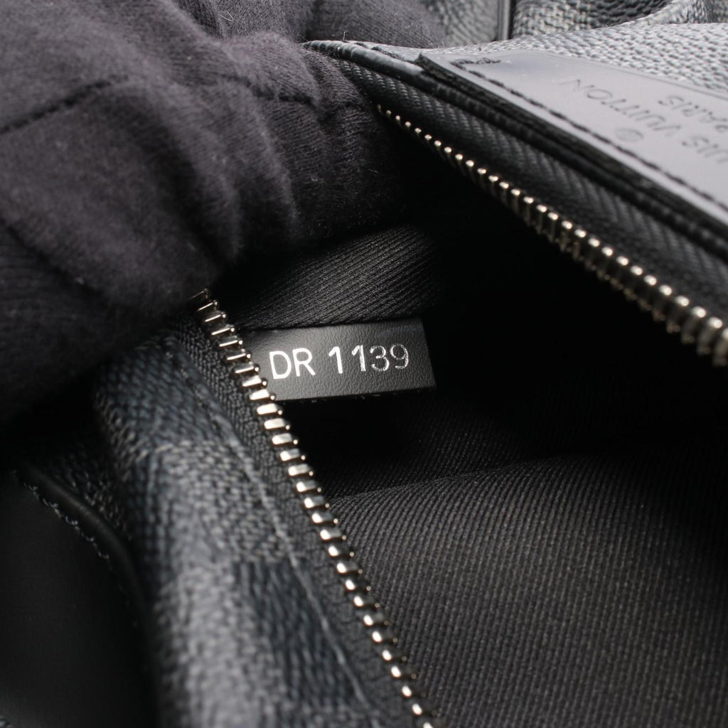 Louis Vuitton Black Coated Canvas Leather Backpack
