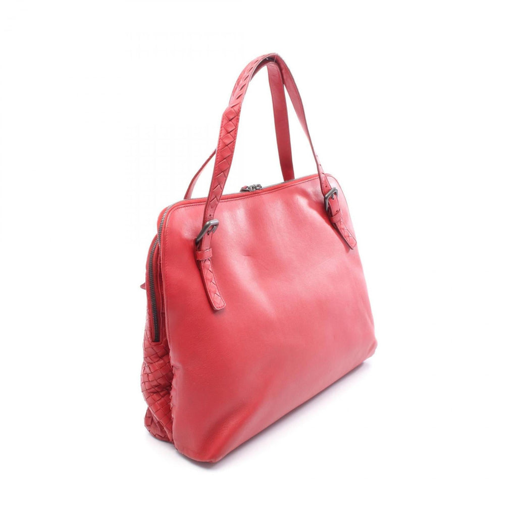 Bottega Veneta Red Color Leather Handbag