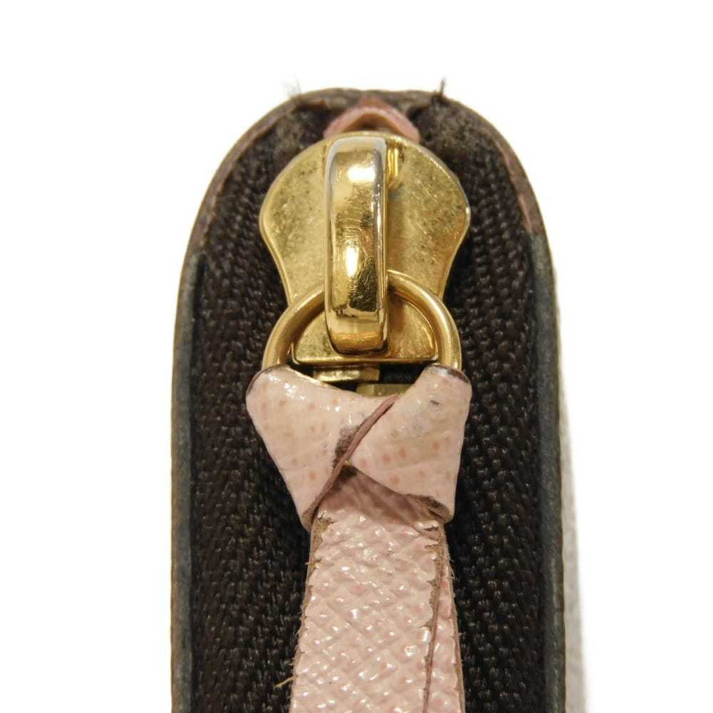 Louis Vuitton Brown Monogram Pink Rose Ballerine Monogram Canvas Leather Long Wallet