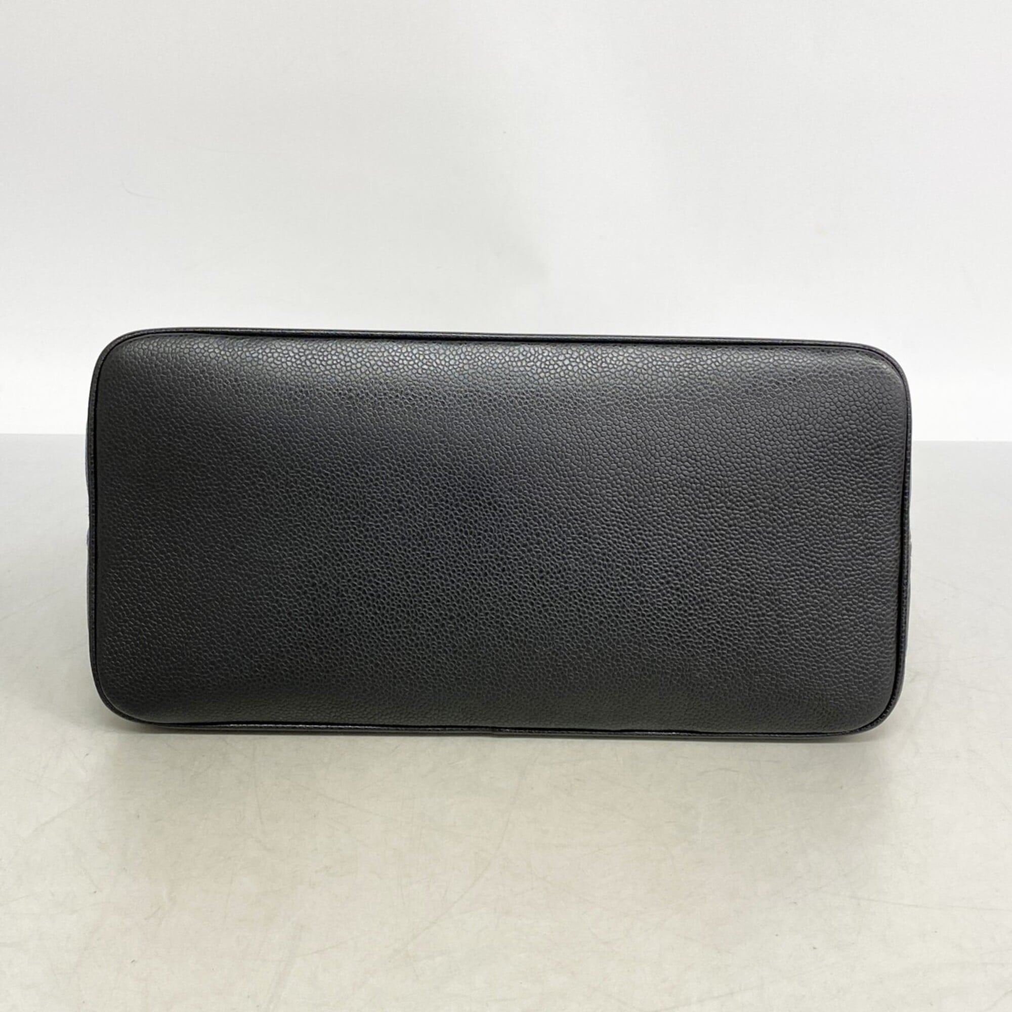 Chanel Black Grained Calfskin Tote Bag