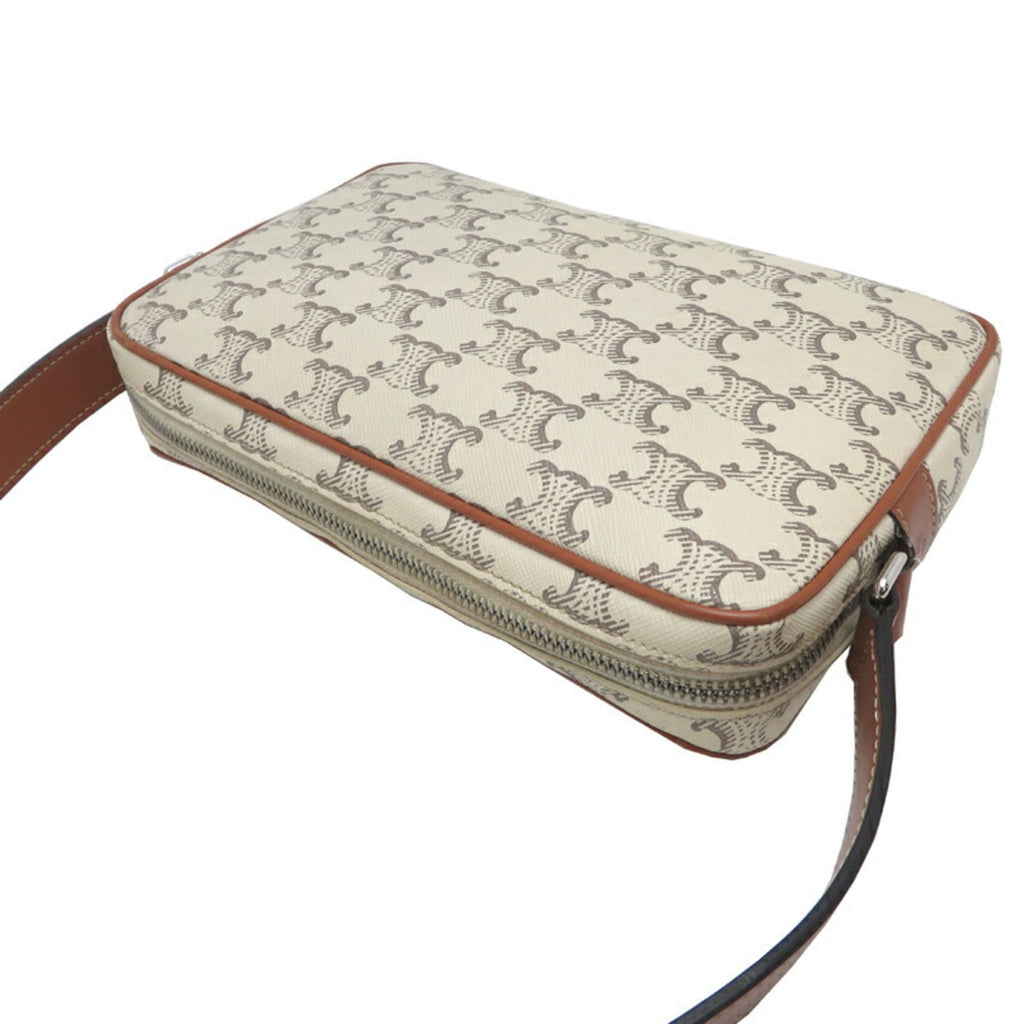 Celine White Pvc Leather Shoulder Bag