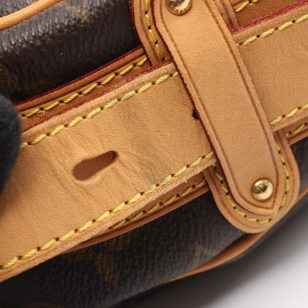 Louis Vuitton Brown Monogram Coated Canvas Leather Handbag Shoulder Bag