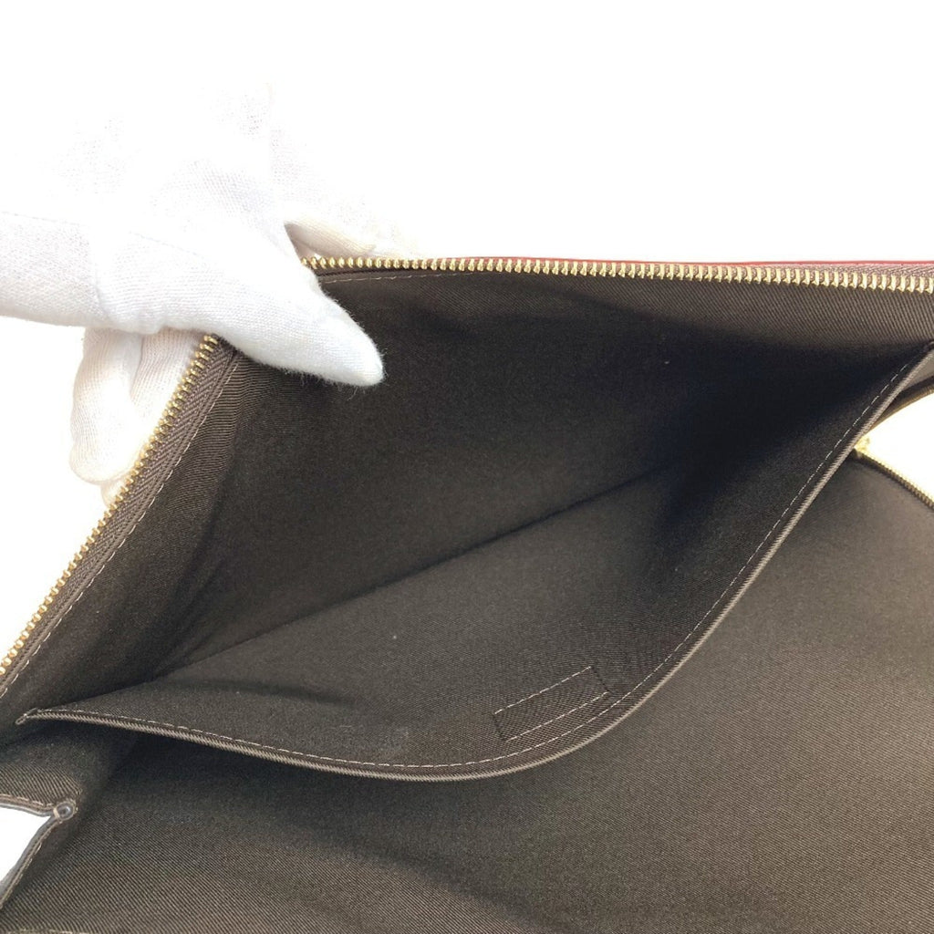 Louis Vuitton Brown Monogram Clutch Bag Pochette Pouch