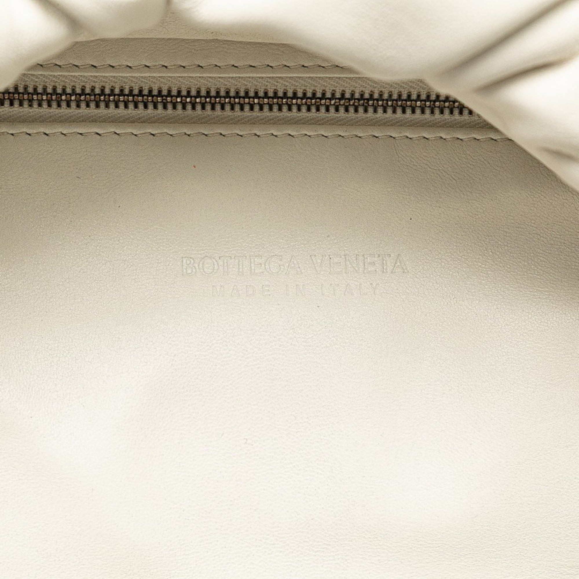 Bottega Veneta White Leather Pouch Sling Bag