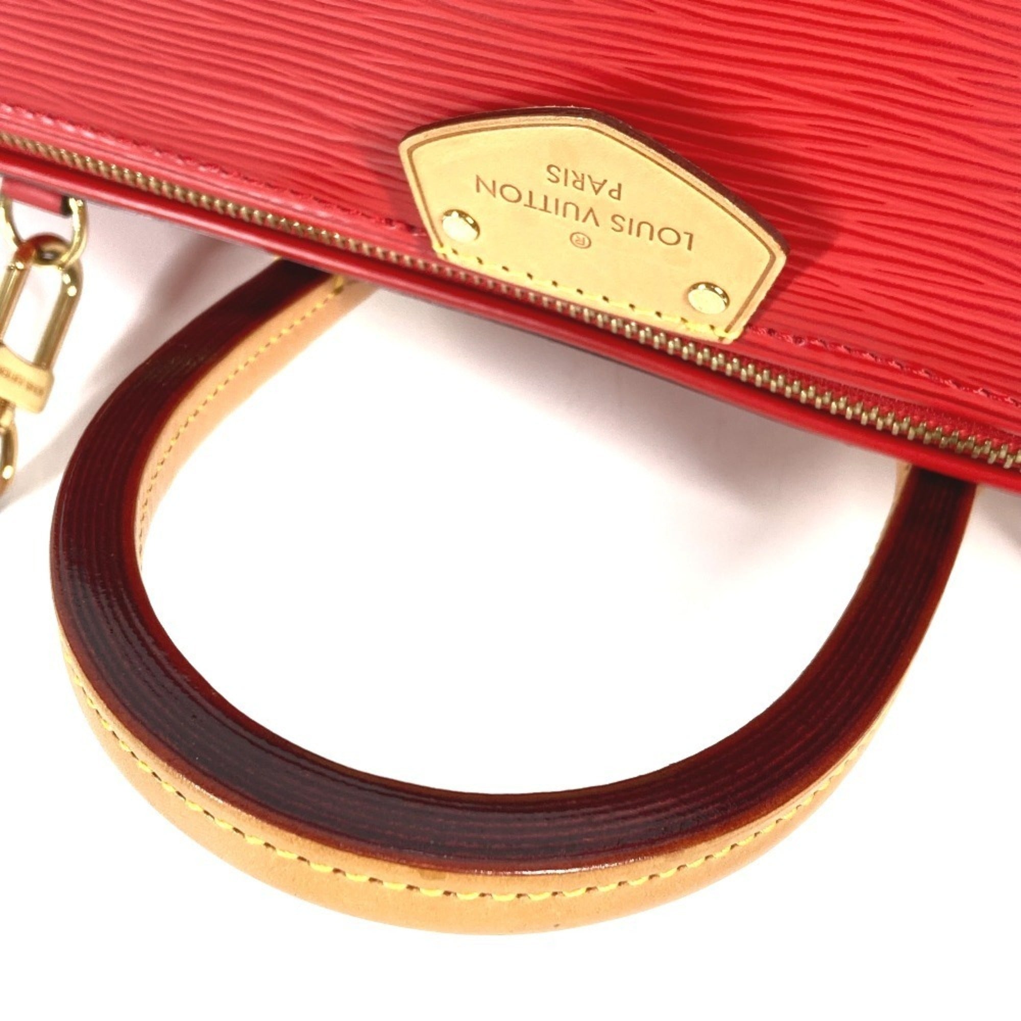 Louis Vuitton Red Color Epi Leather Boston Bag Handbag Shoulder Bag
