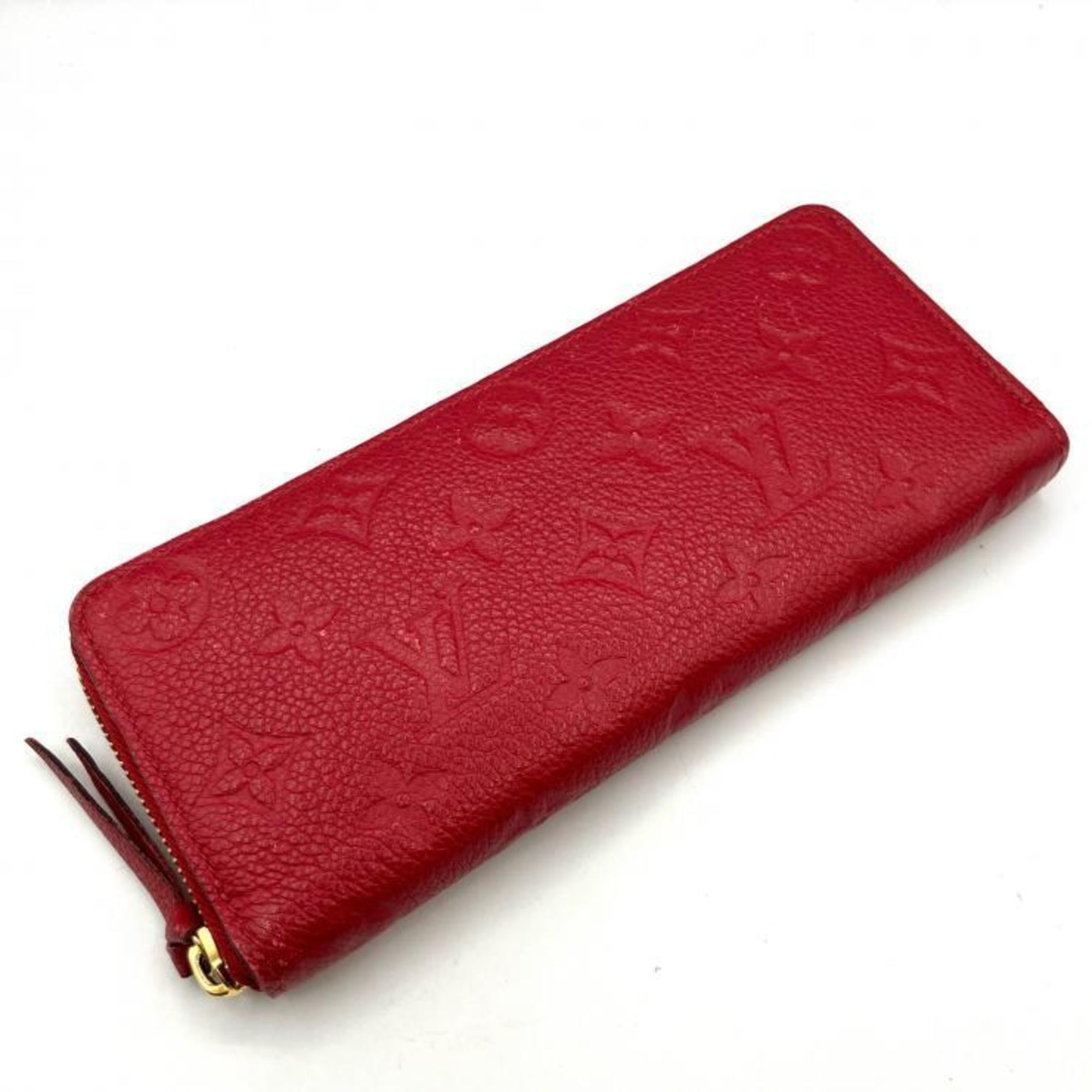 Louis Vuitton Raisin Red Color Monogram Empreinte Long Wallet
