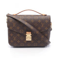 Louis Vuitton Brown Coated Canvas Leather Handbag Pochette