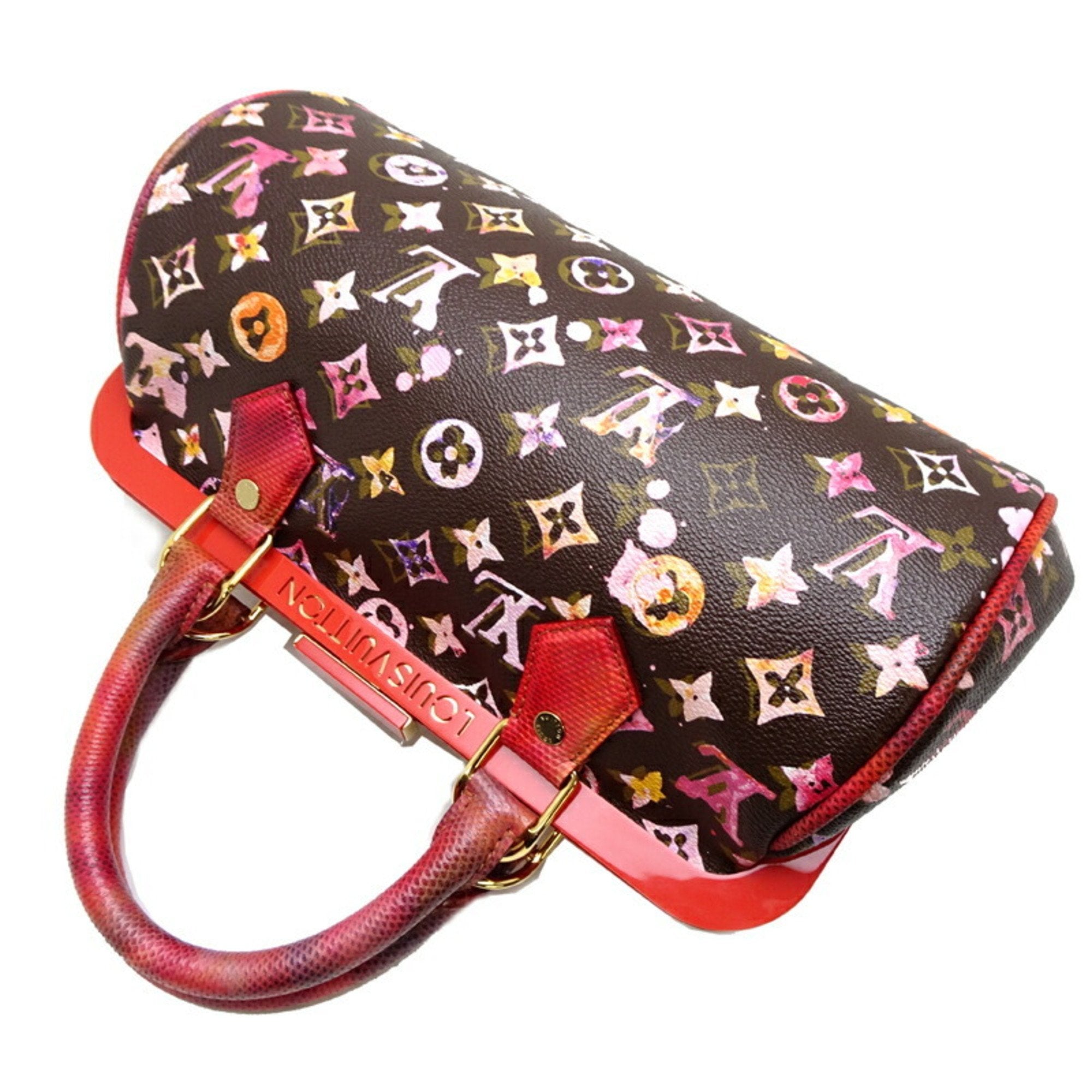 Louis Vuitton Monogram Watercolor Brown Marron Monogram Red Color Monogram Handbag