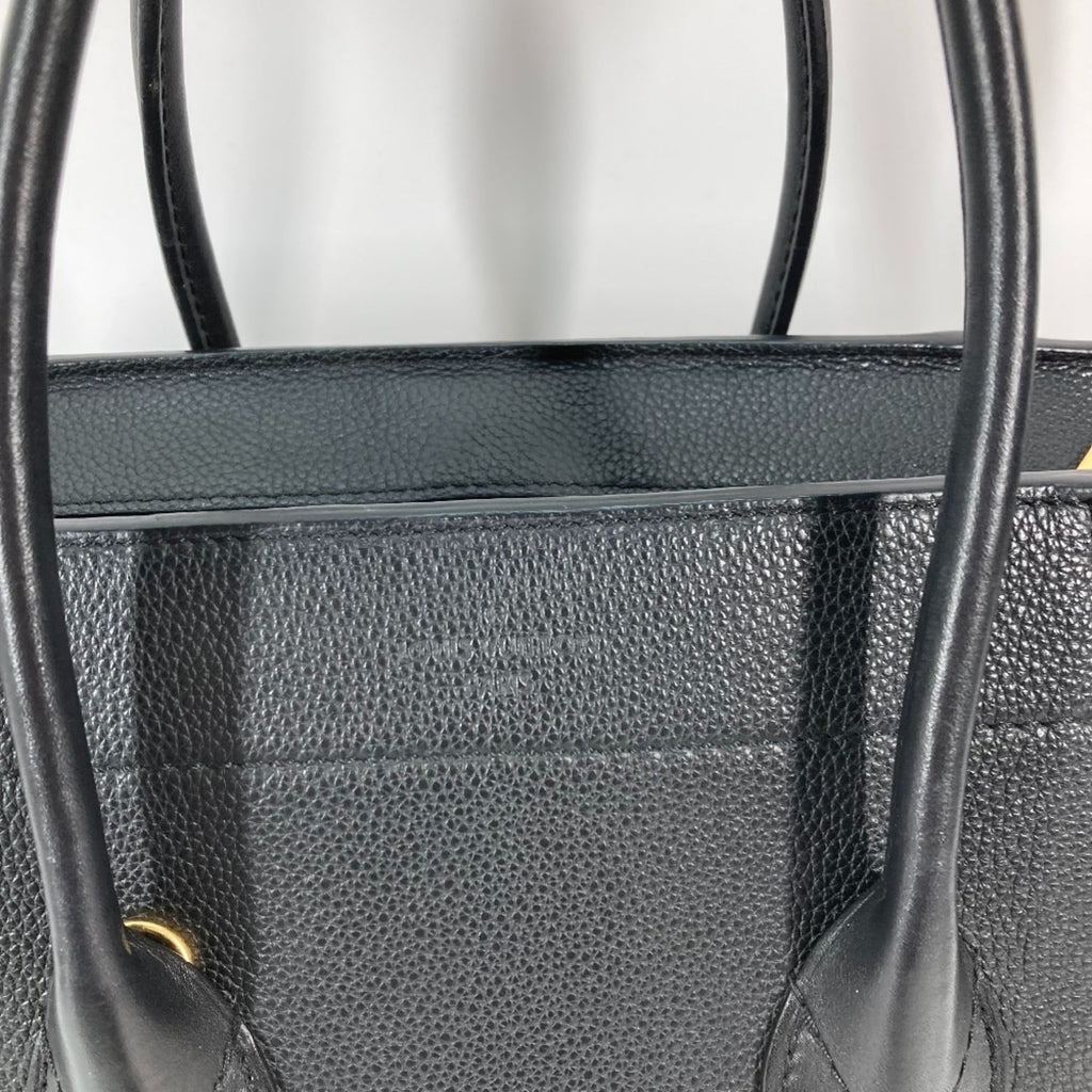 Louis Vuitton Black Noir Leather Handbag Shoulder Bag Tote Bag