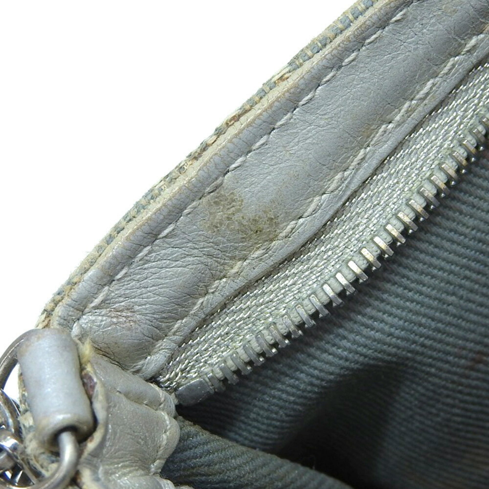 Celine Light Blue Canvas Shoulder Bag