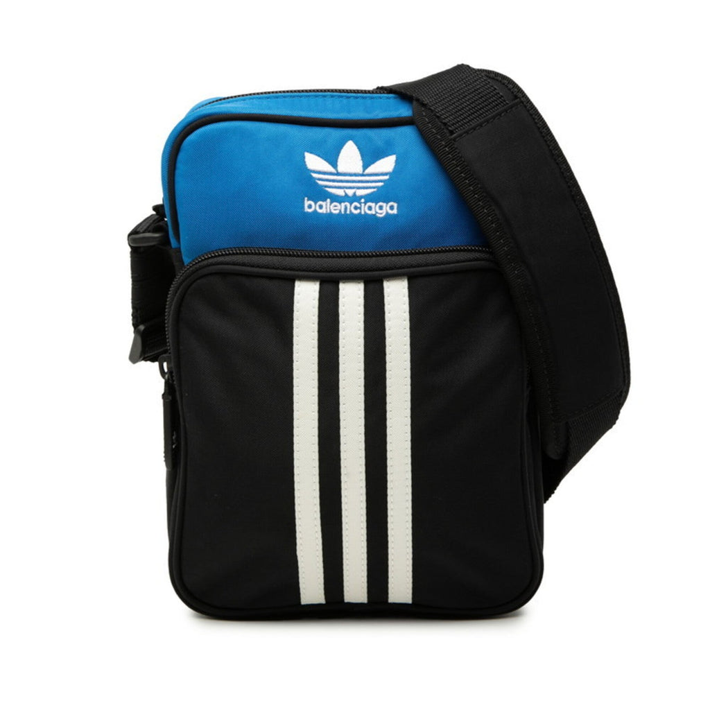Balenciaga Black Blue Nylon Shoulder
