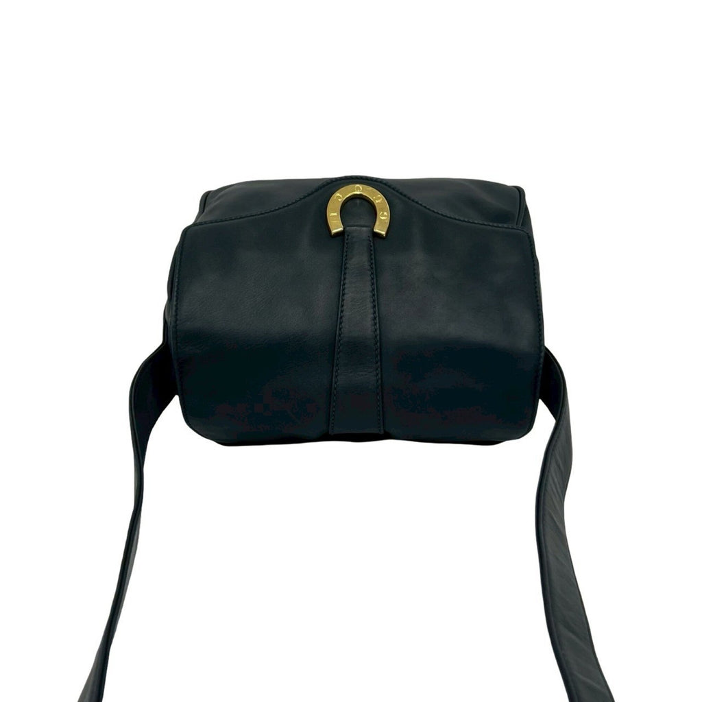 Gucci Navy Leather Shoulder Bag (Pre-Owned)