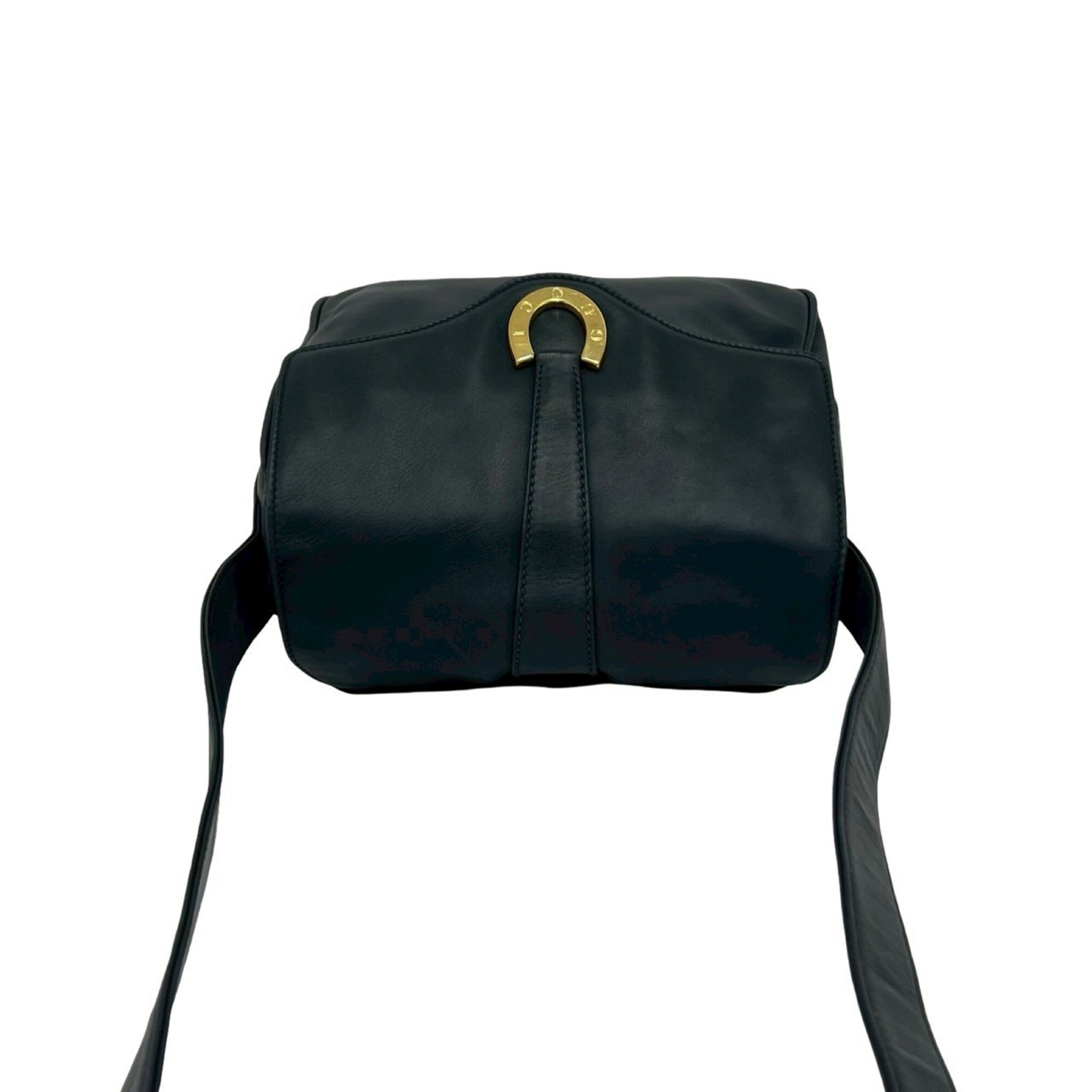 Gucci Navy Leather Shoulder Bag (Pre-Owned)