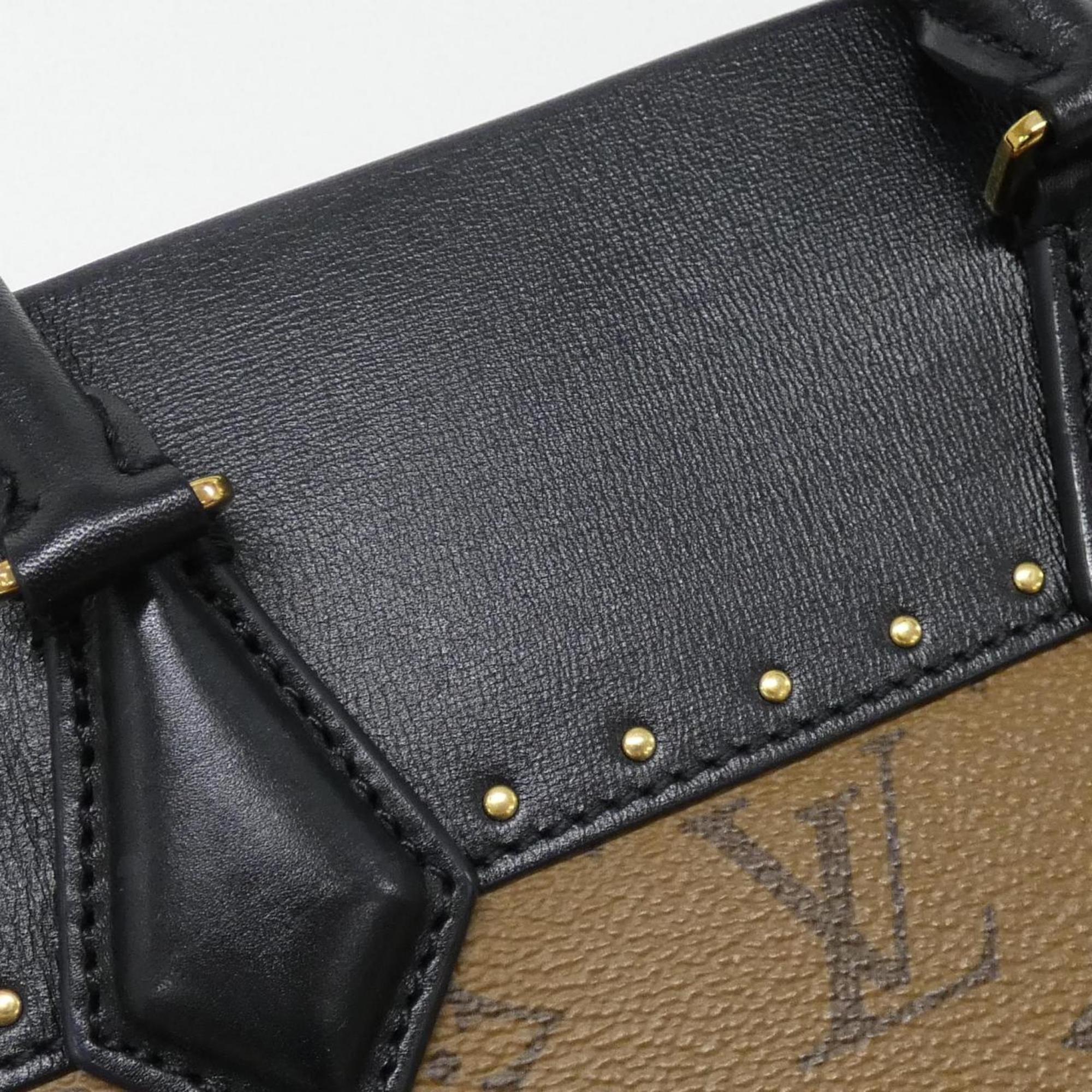 Louis Vuitton Brown Coated Canvas Handbag
