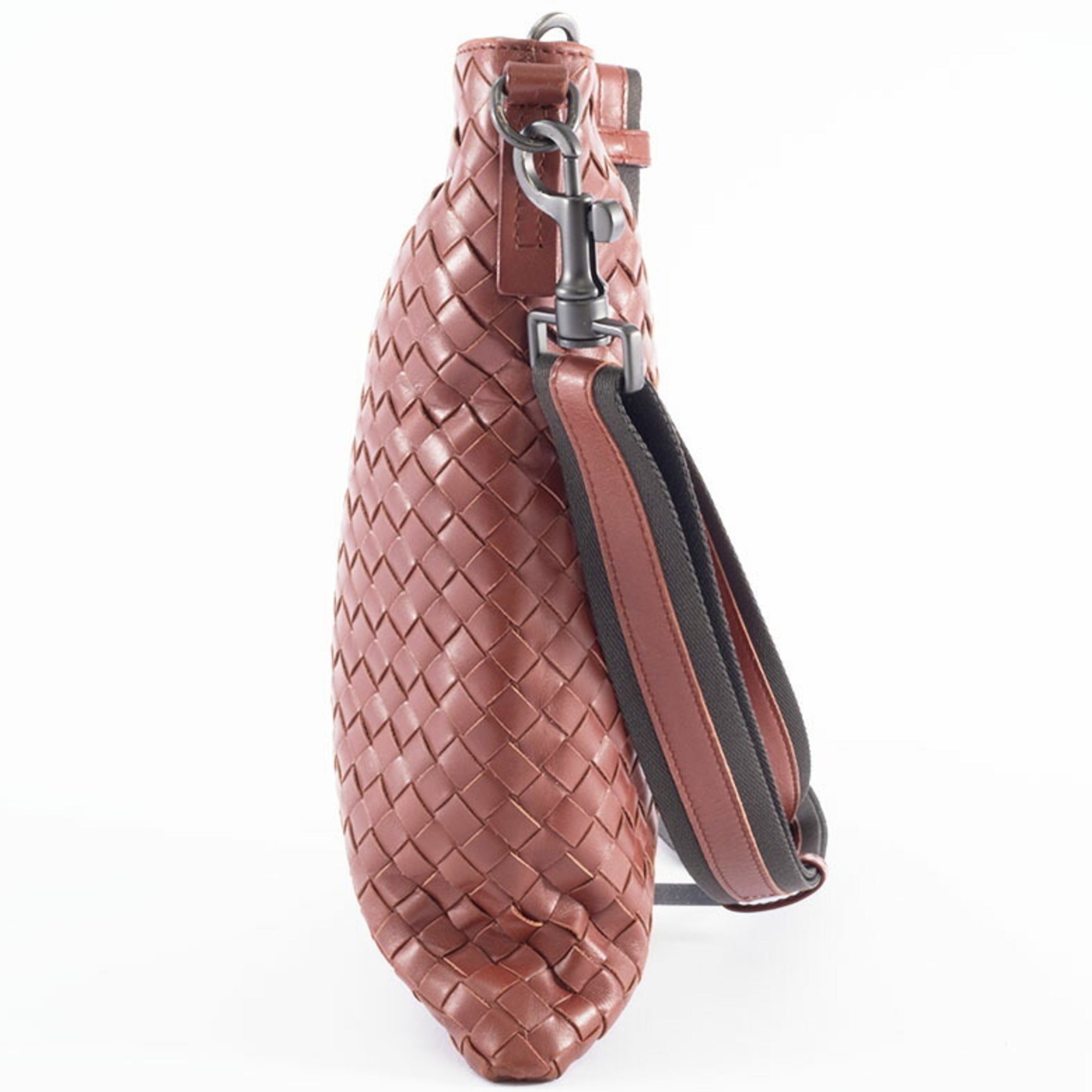 Bottega Veneta Intrecciato Brown Leather Shoulder Bag