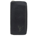 Louis Vuitton Black Leather Long Wallet