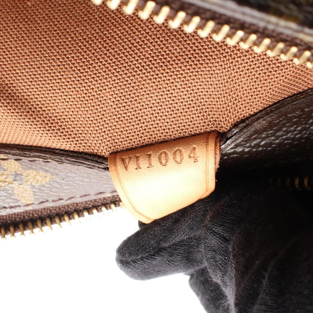 Louis Vuitton Monogram Brown Coated Canvas Leather Shoulder Bag