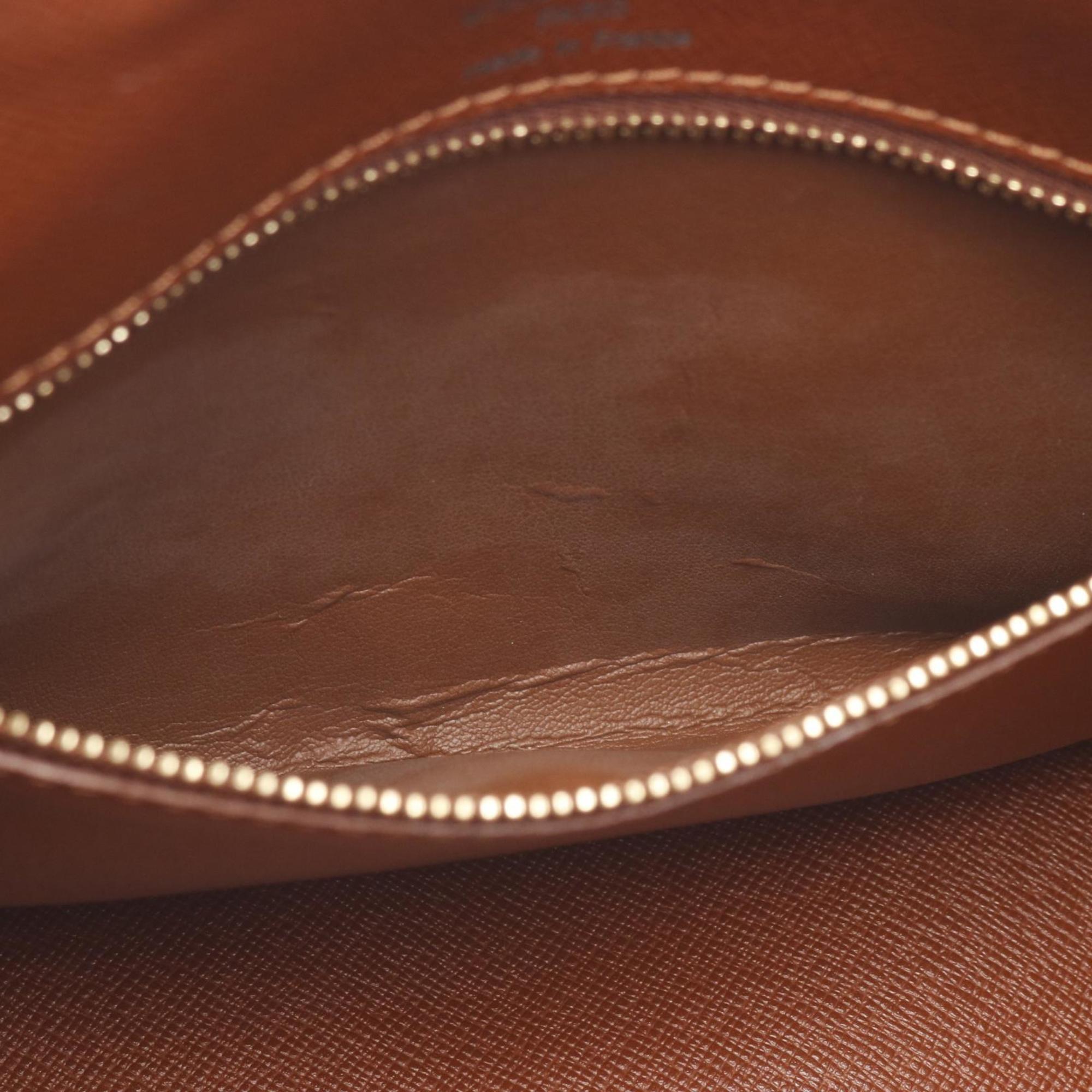 Louis Vuitton Monogram Brown Coated Canvas Leather Shoulder Bag