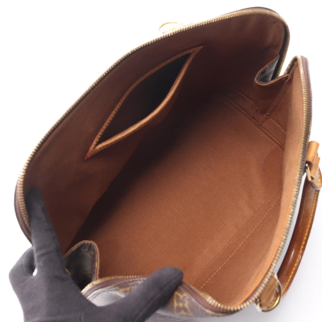 Louis Vuitton Brown Coated Canvas Leather Monogram Handbag