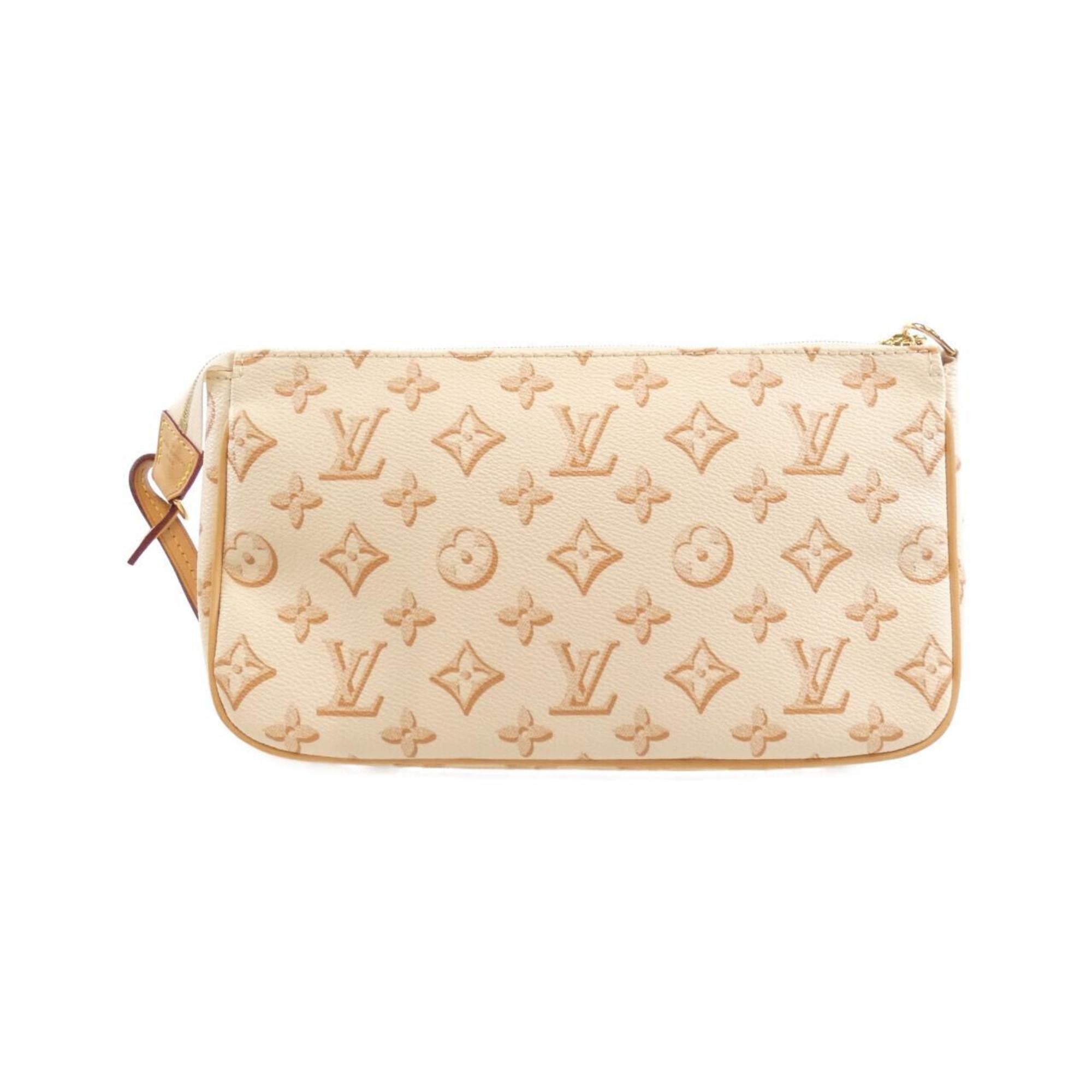 Louis Vuitton Beige Coated Canvas Pochette Shoulder Bag