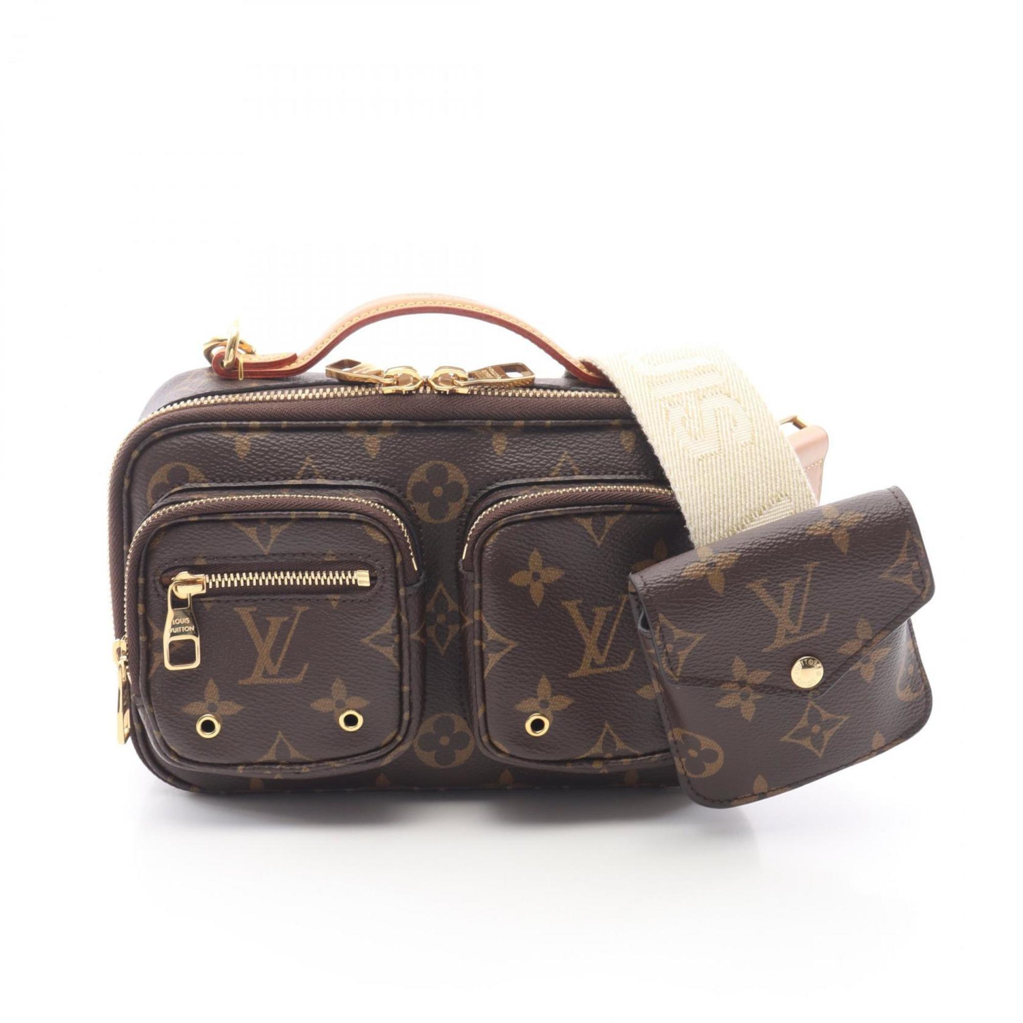 Louis Vuitton Brown Coated Canvas Leather Handbag