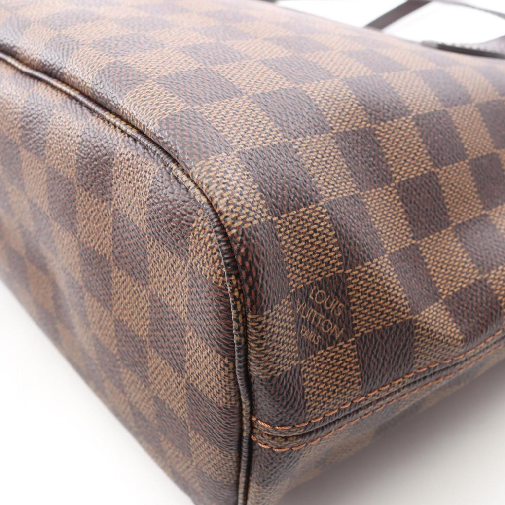 Louis Vuitton Brown Ebene Coated Canvas Leather Handbag Pouch Tote Bag