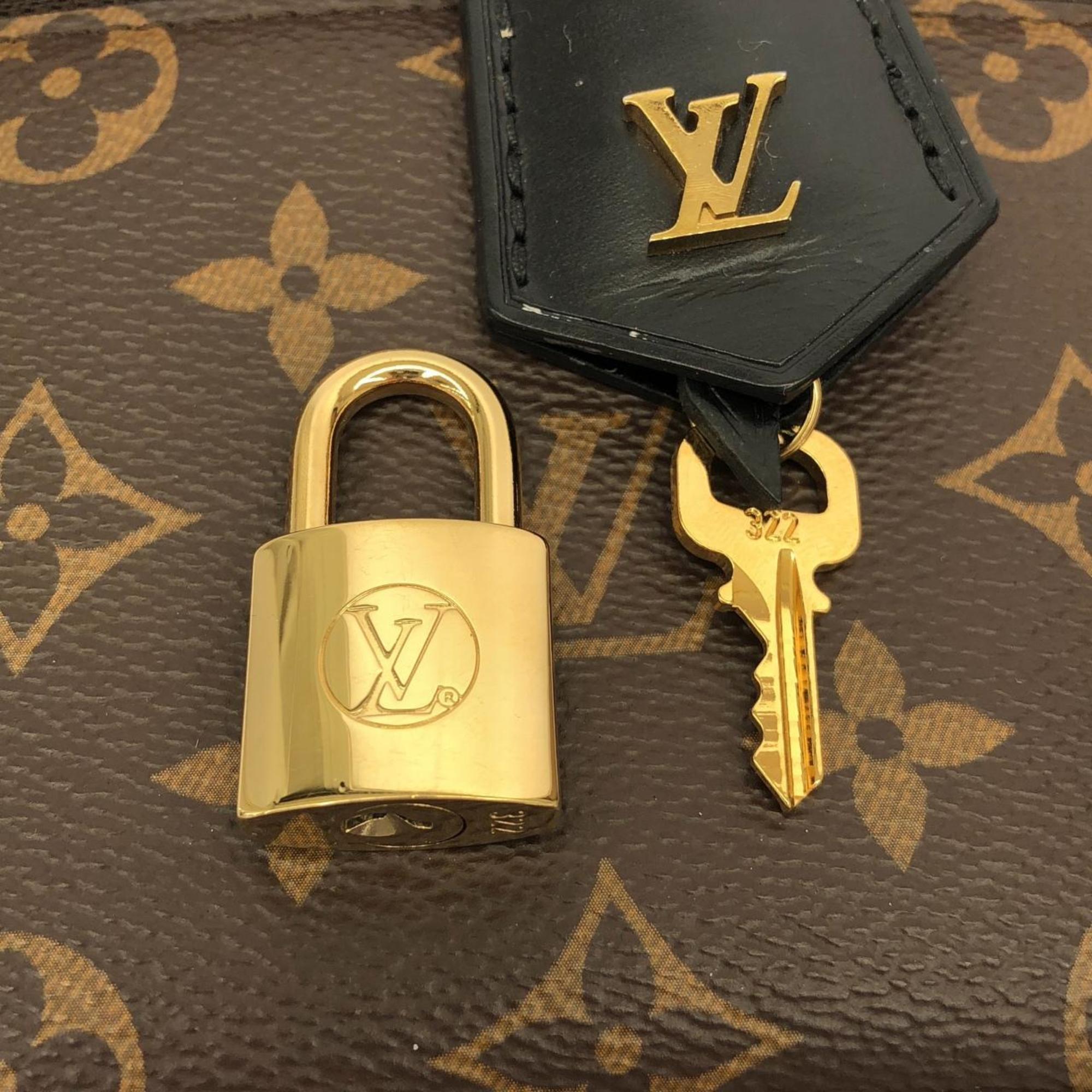 Louis Vuitton Monogram Marron Coated Canvas Handbag Vanity Bag