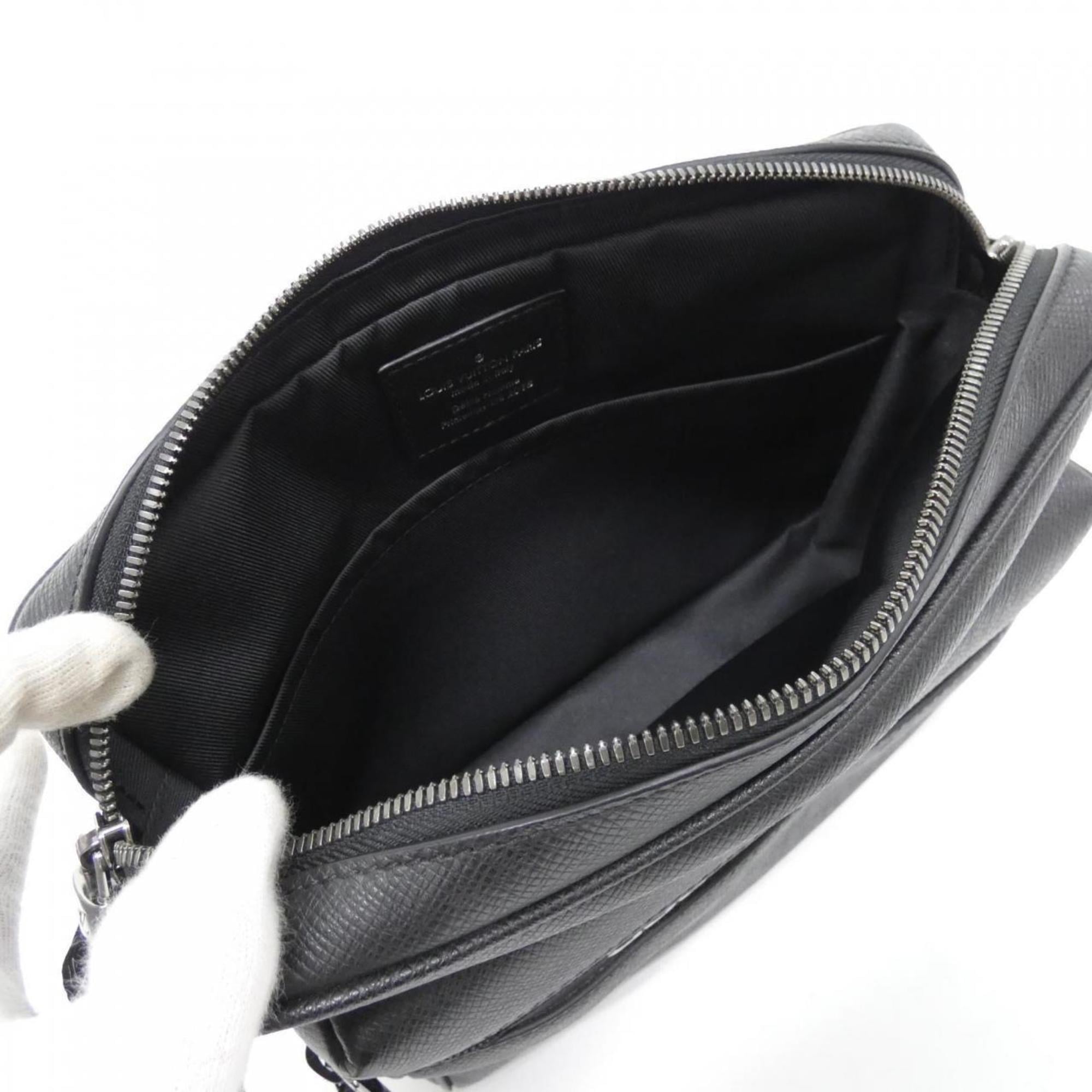 Louis Vuitton Black Leather Shoulder Bag