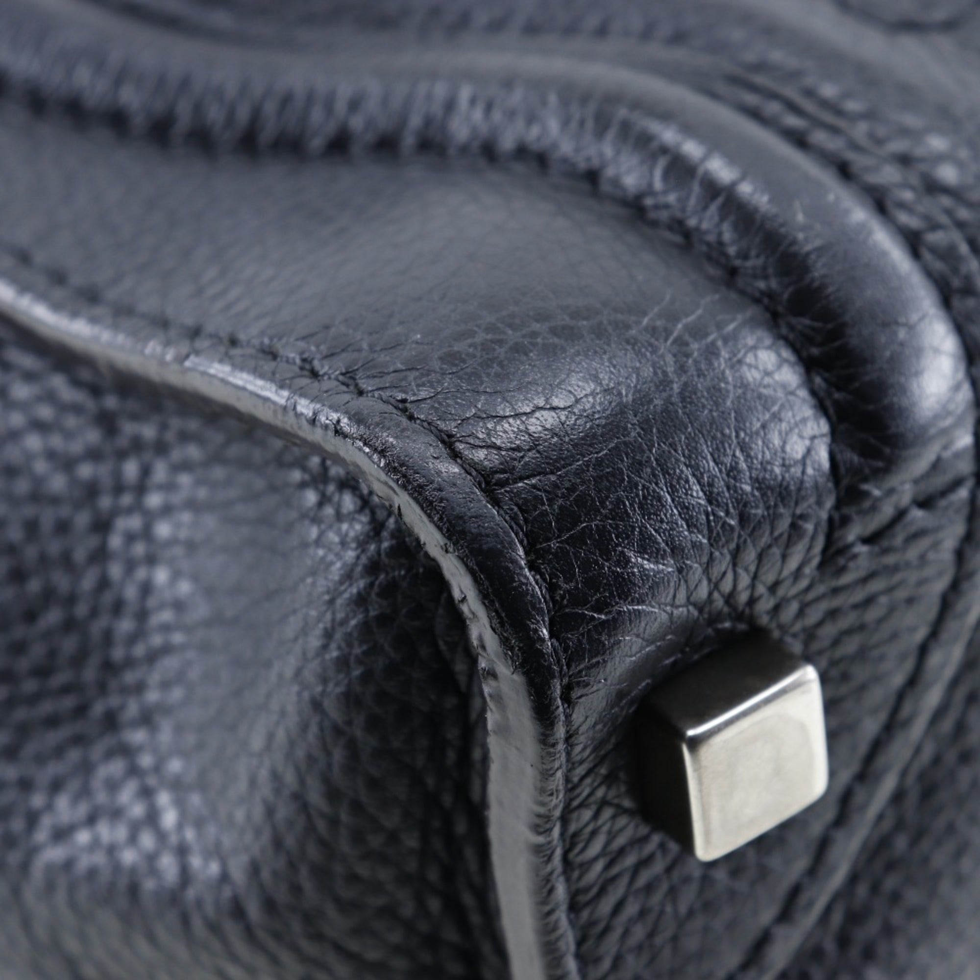 Celine Luggage Black Leather Handbag